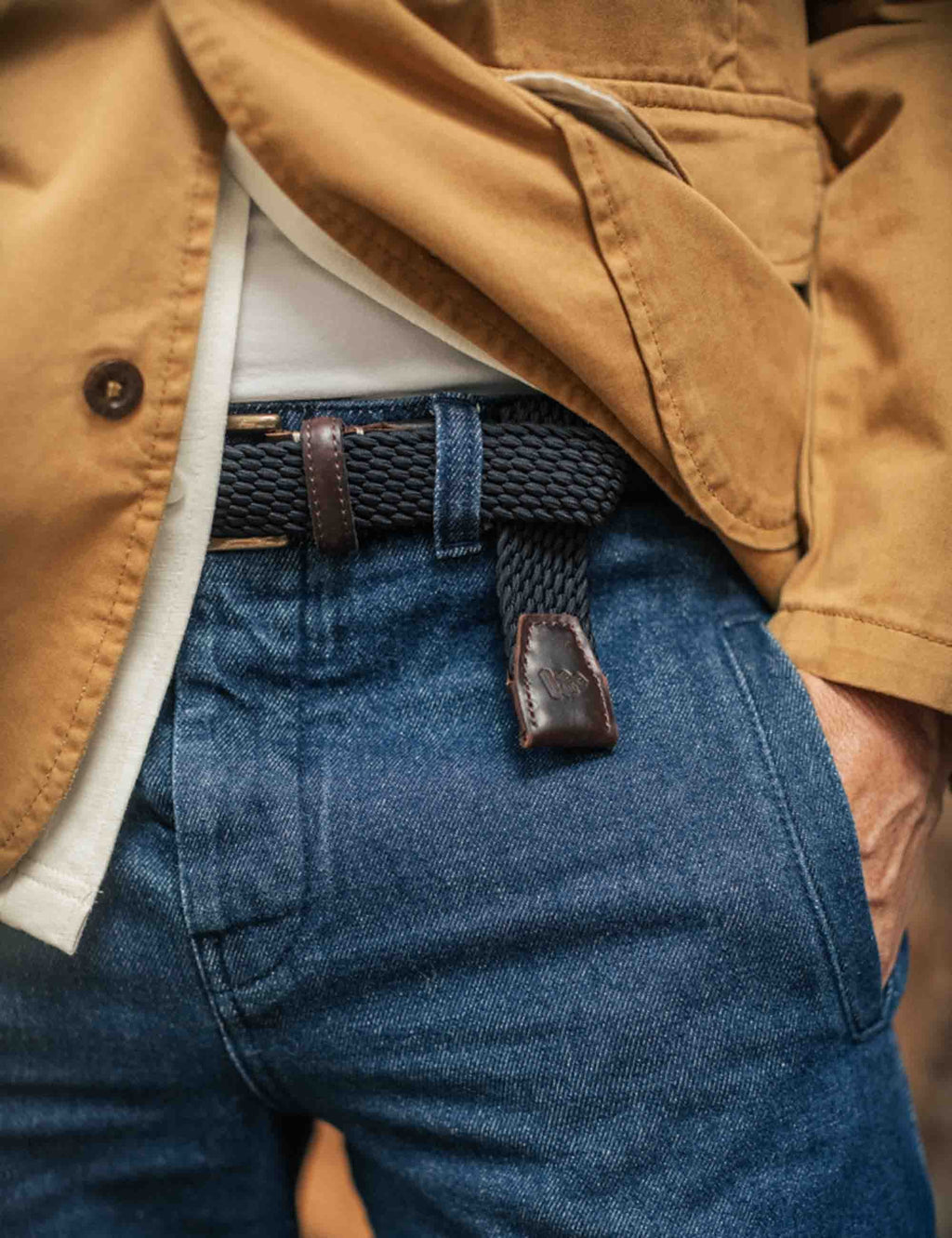 Bodega Braided Belt - Navy