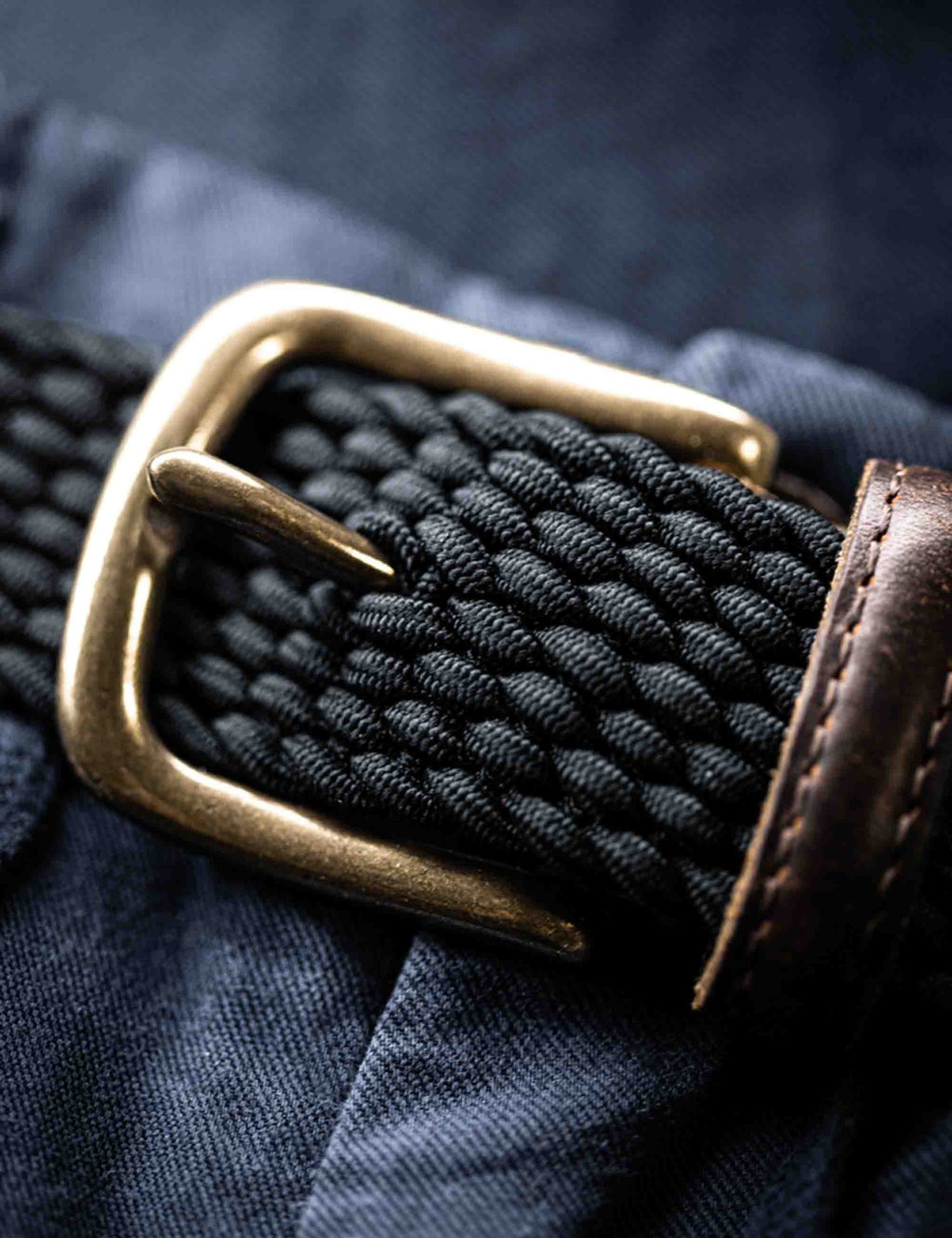 Bodega Braided Belt - Navy