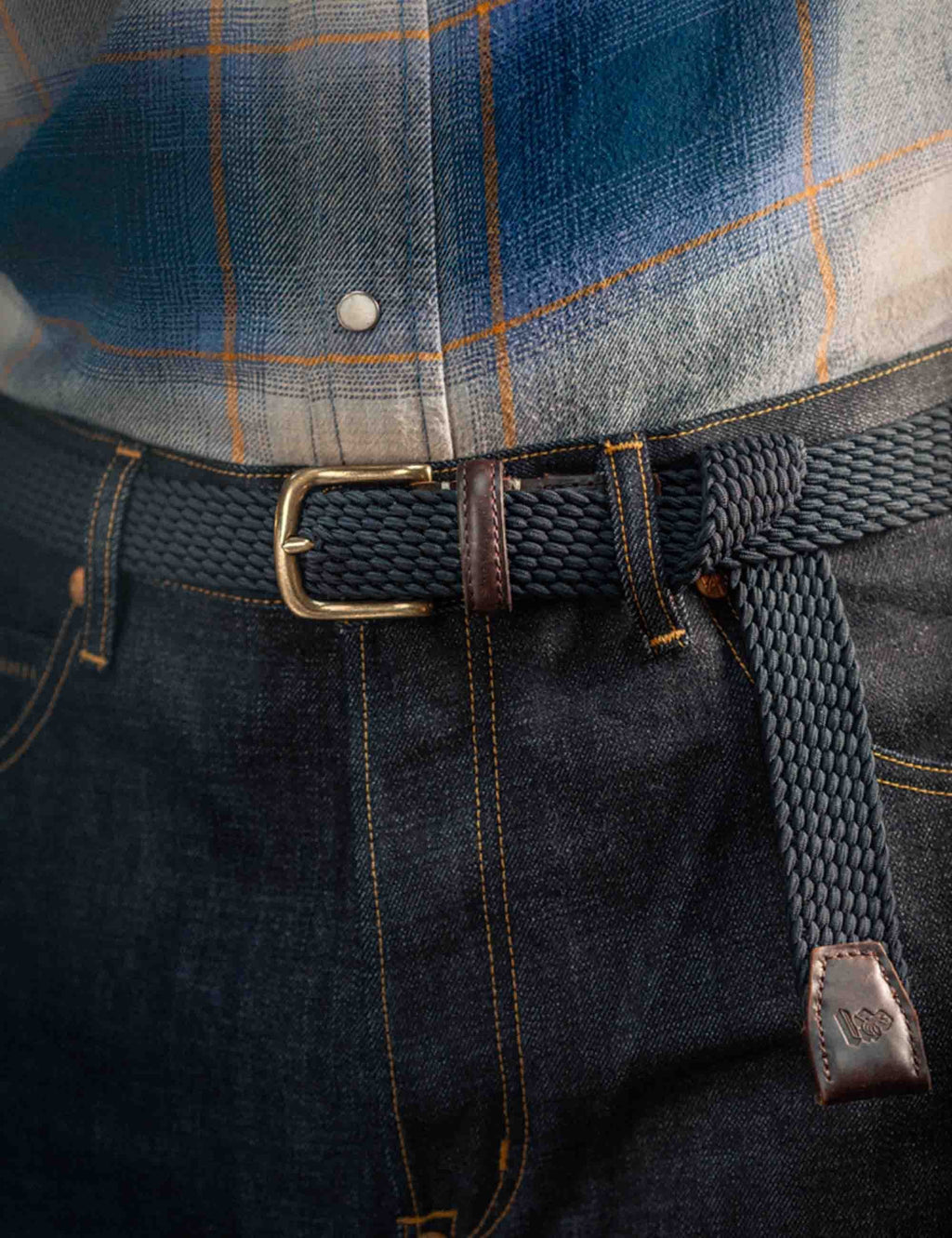 Bodega Braided Belt - Navy