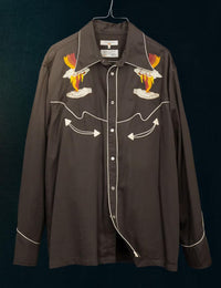 Gonzo Western Shirt - Sunburns Black/Brown