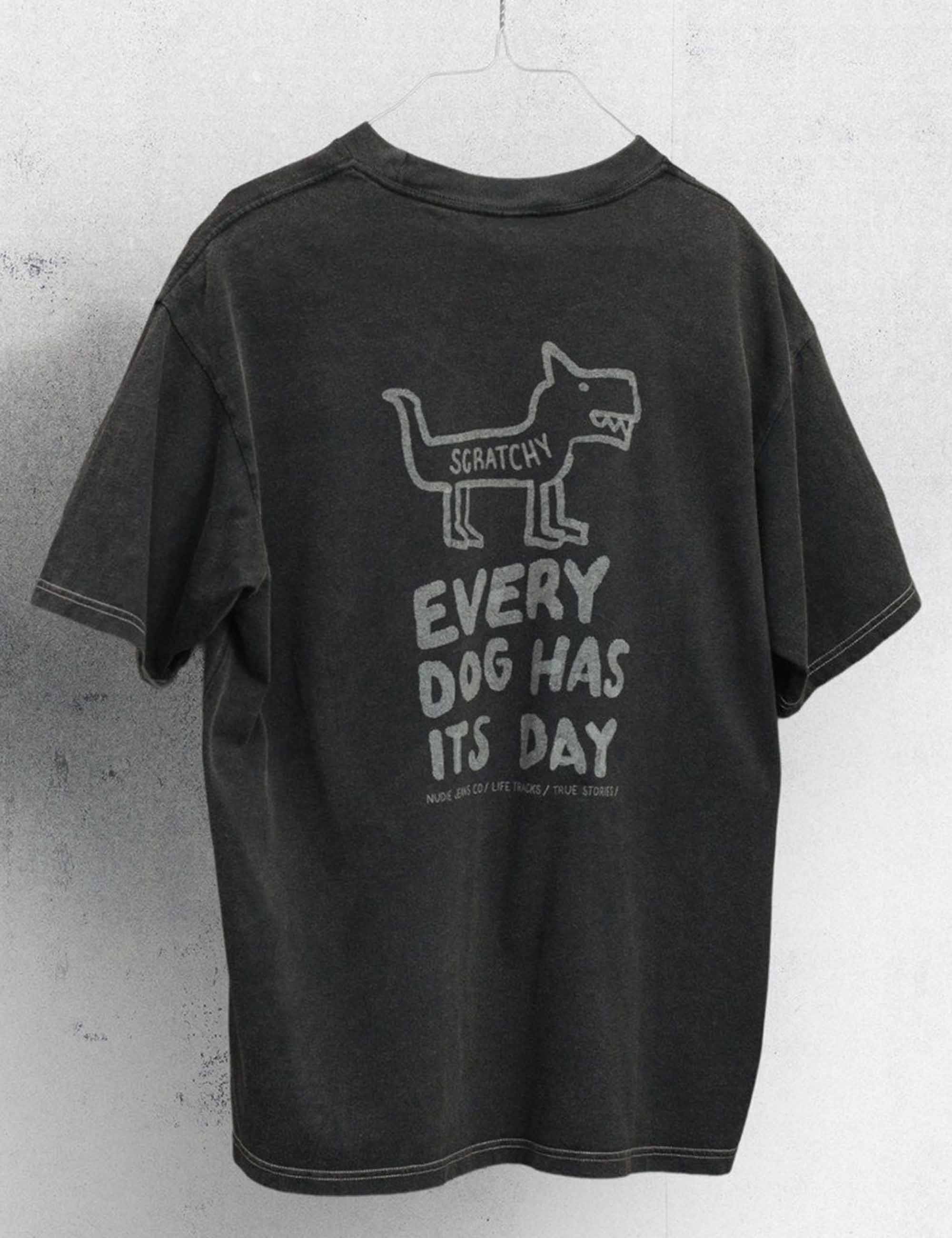 Nudie Jeans Koffe Scratched Tracks T-Shirt - Anthracite