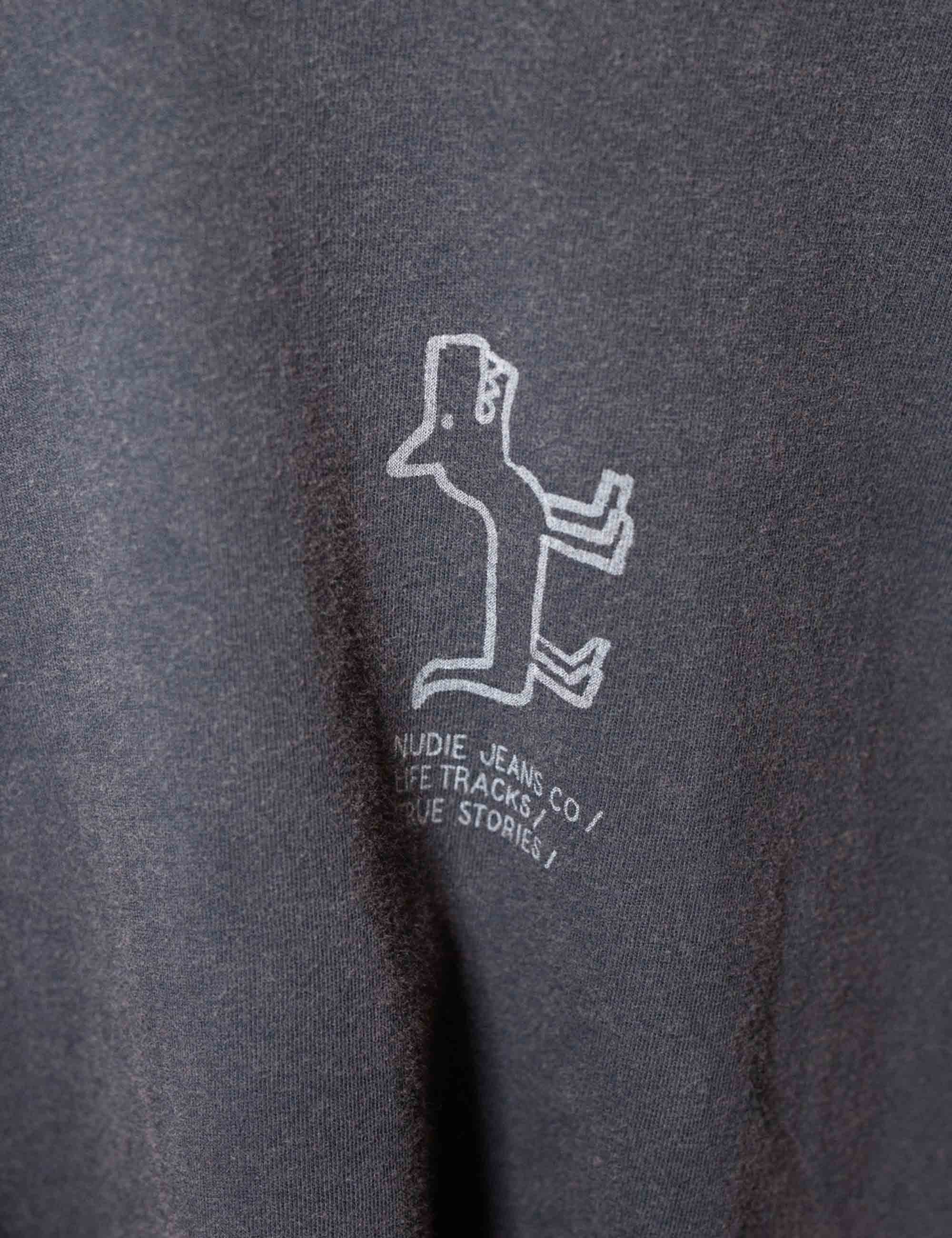 Nudie Jeans Koffe Scratched Tracks T-Shirt - Anthracite