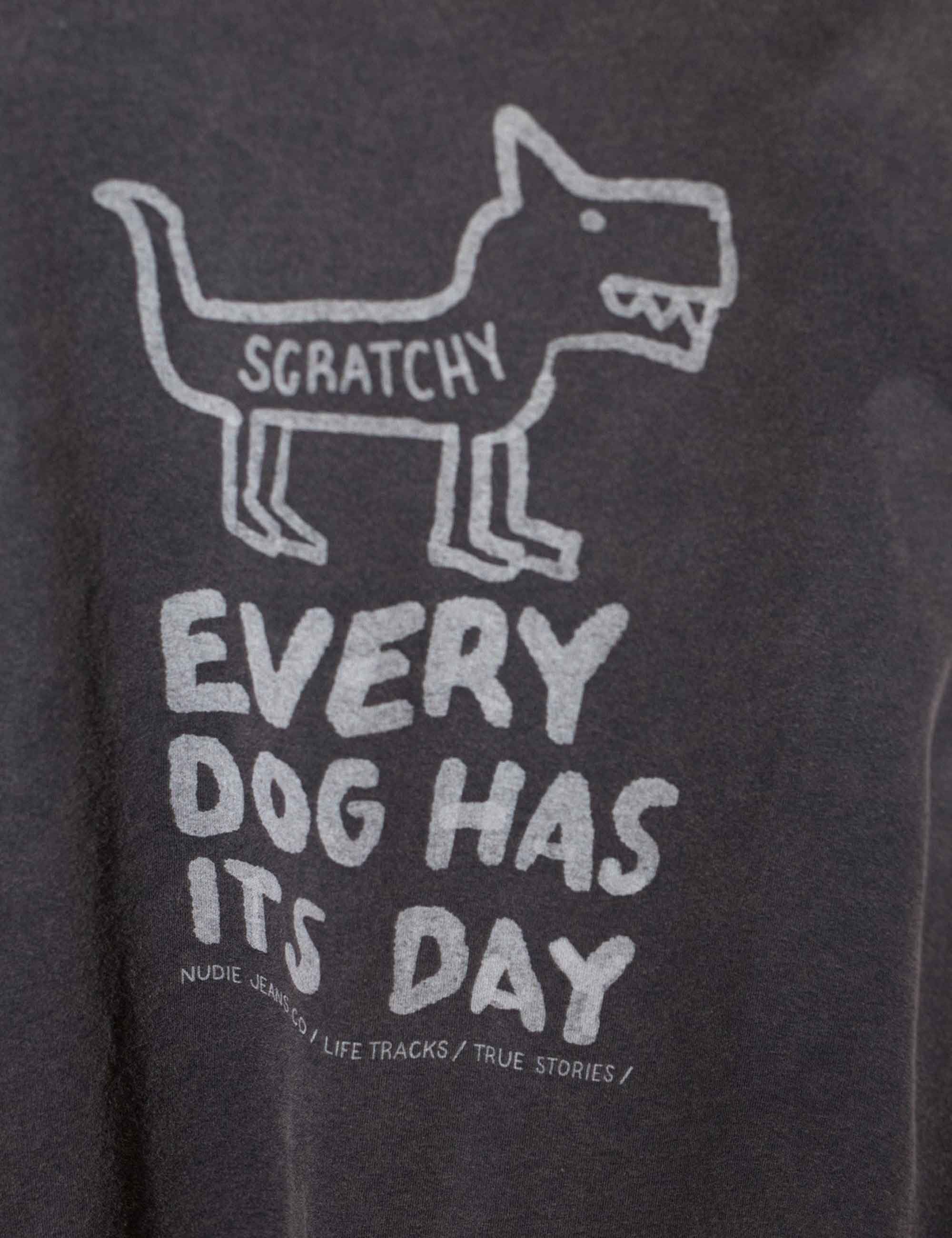 Nudie Jeans Koffe Scratched Tracks T-Shirt - Anthracite