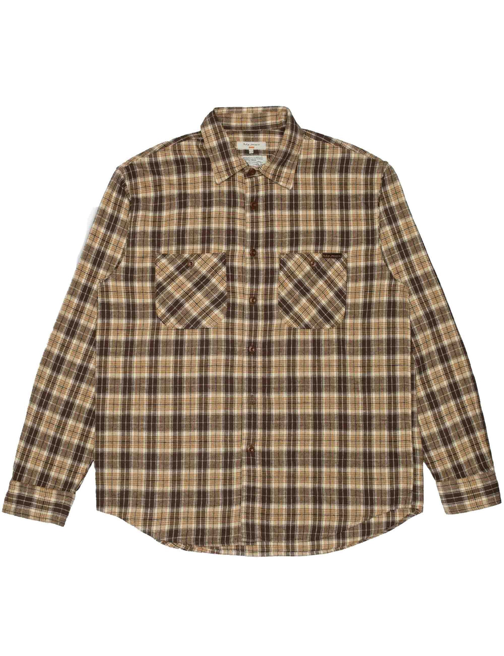 Julian Worker Check Shirt - Brown