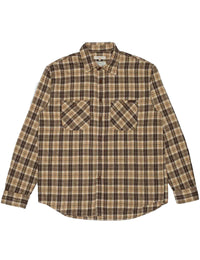 Julian Worker Check Shirt - Brown
