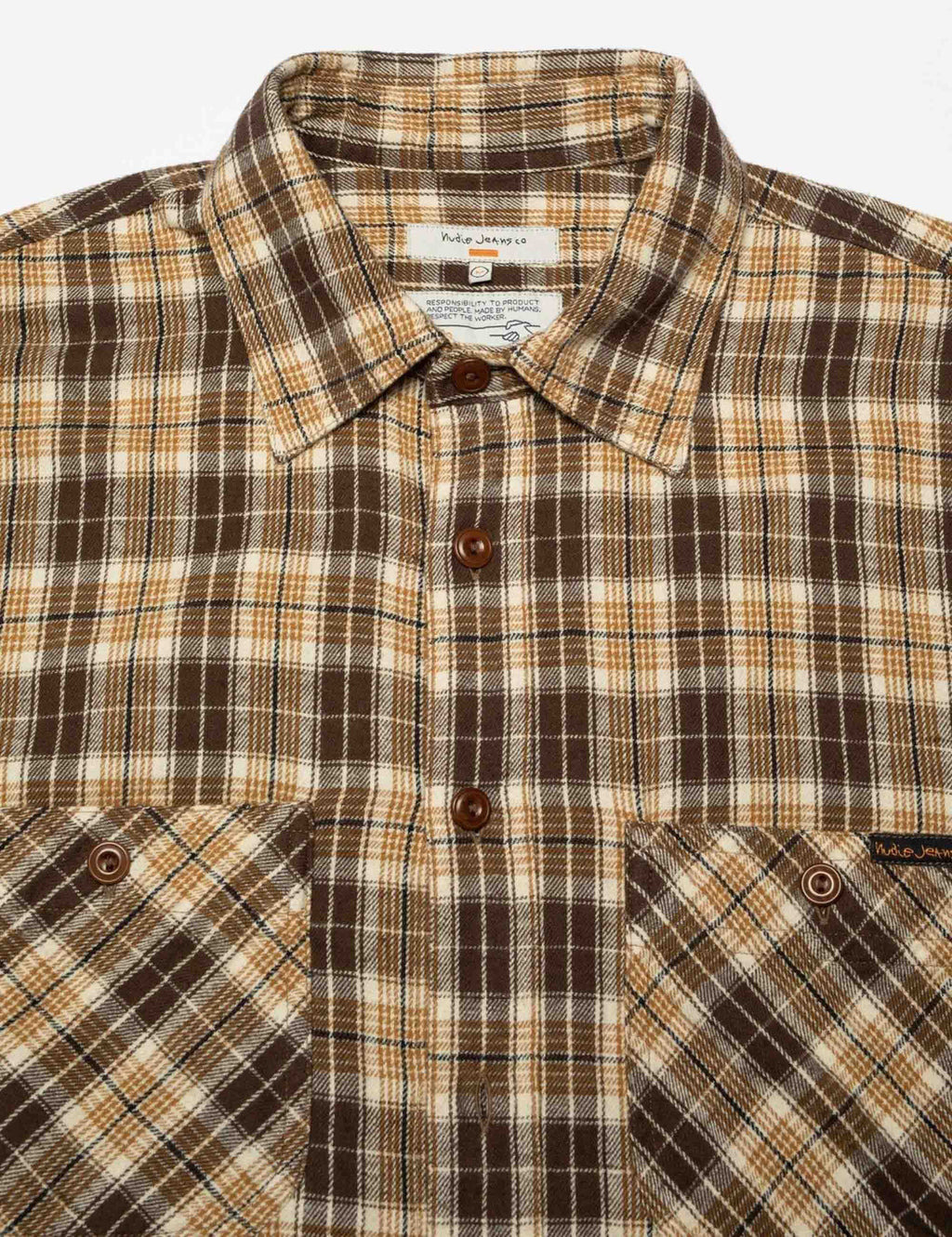 Julian Worker Check Shirt - Brown