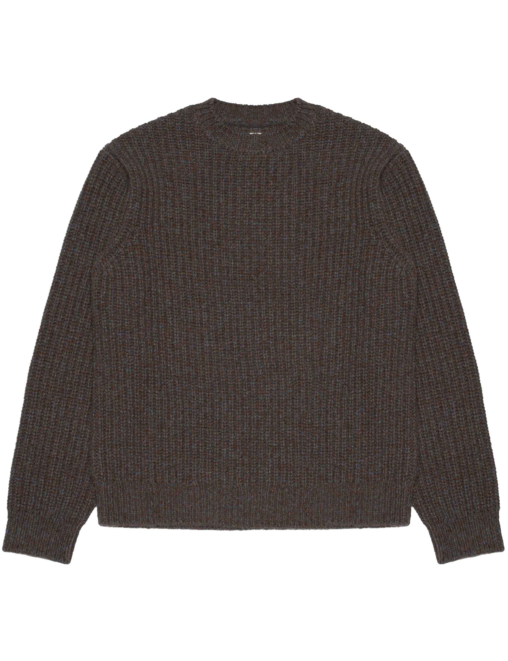 August Chunky Crew Neck Knit - Brown