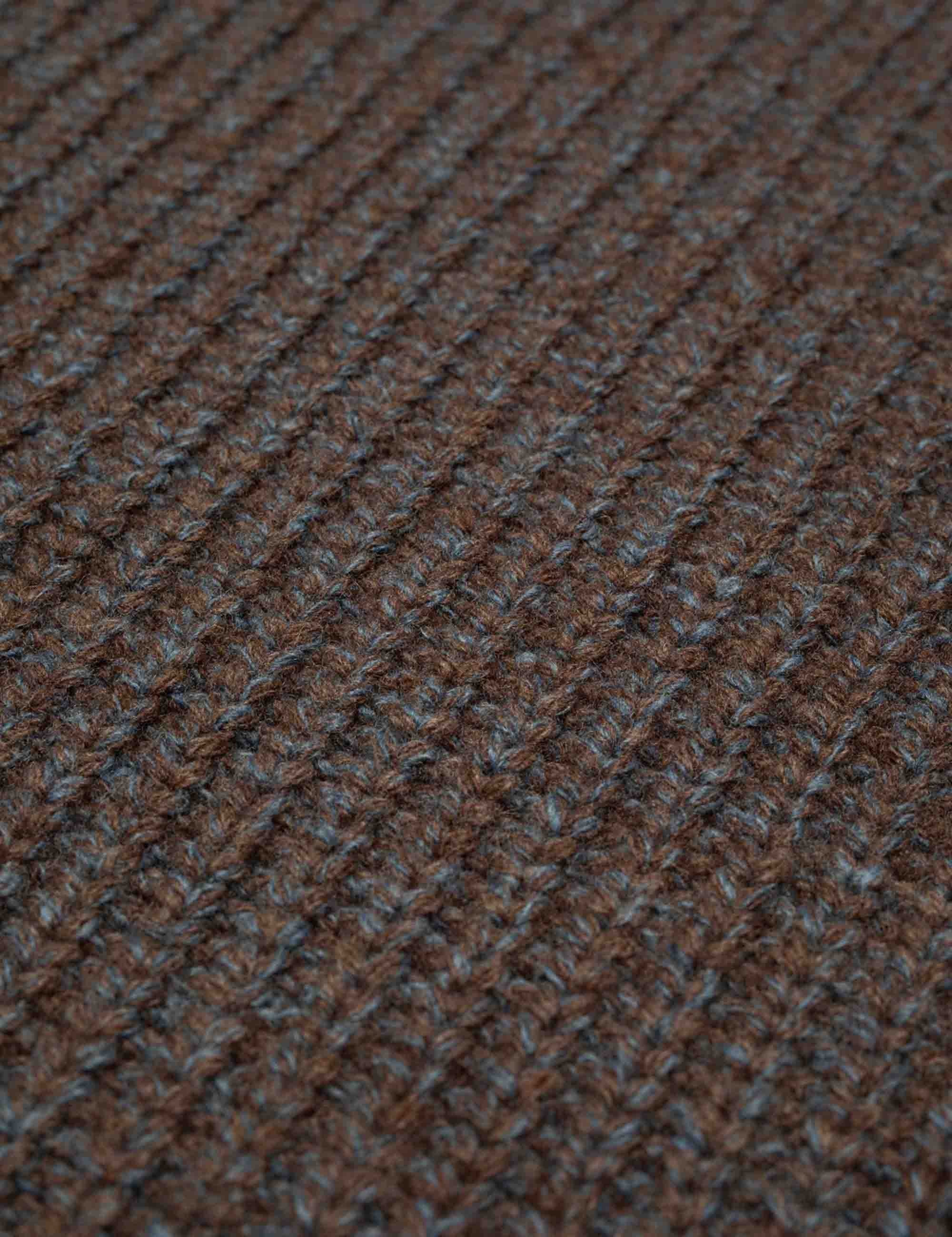 August Chunky Crew Neck Knit - Brown