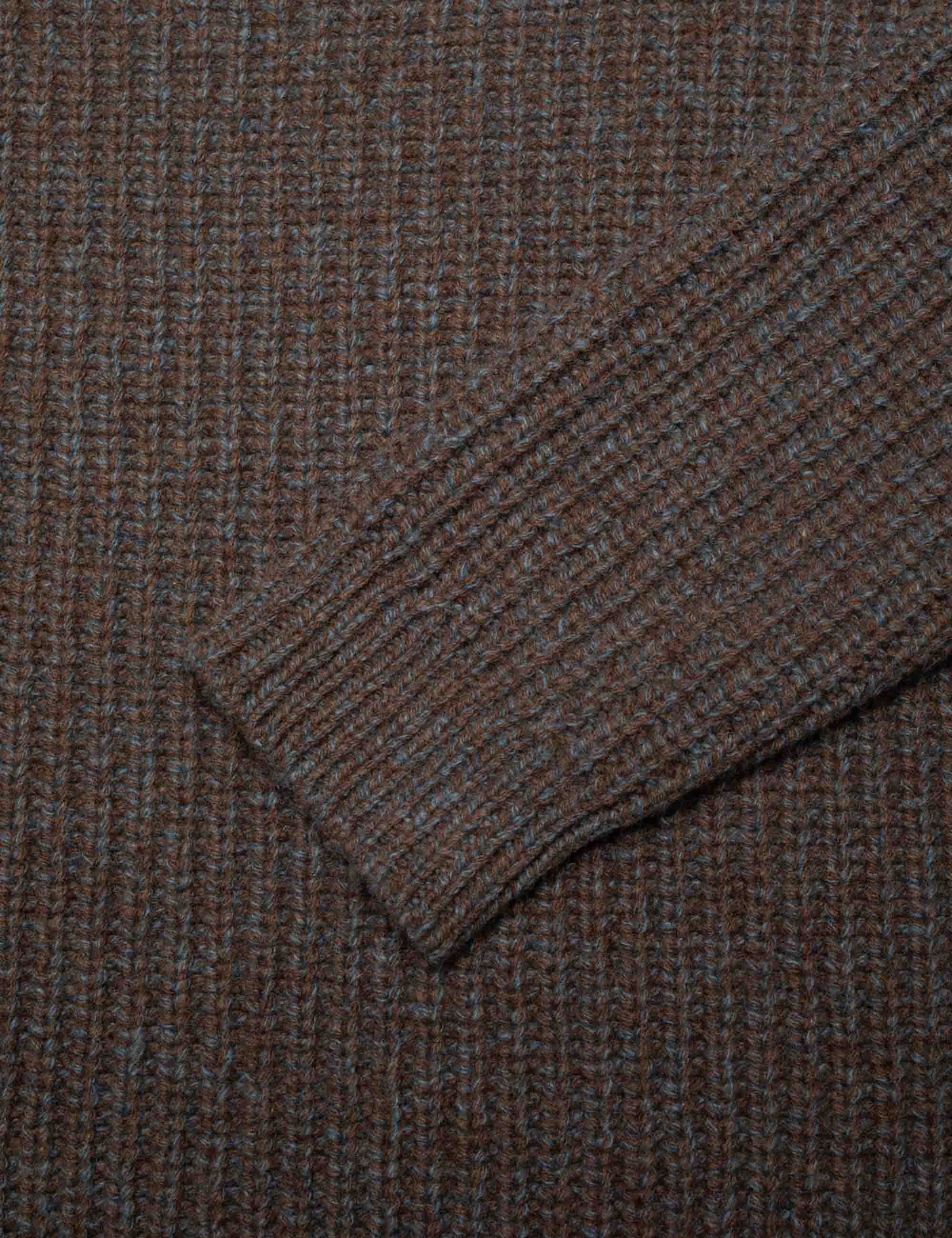 August Chunky Crew Neck Knit - Brown