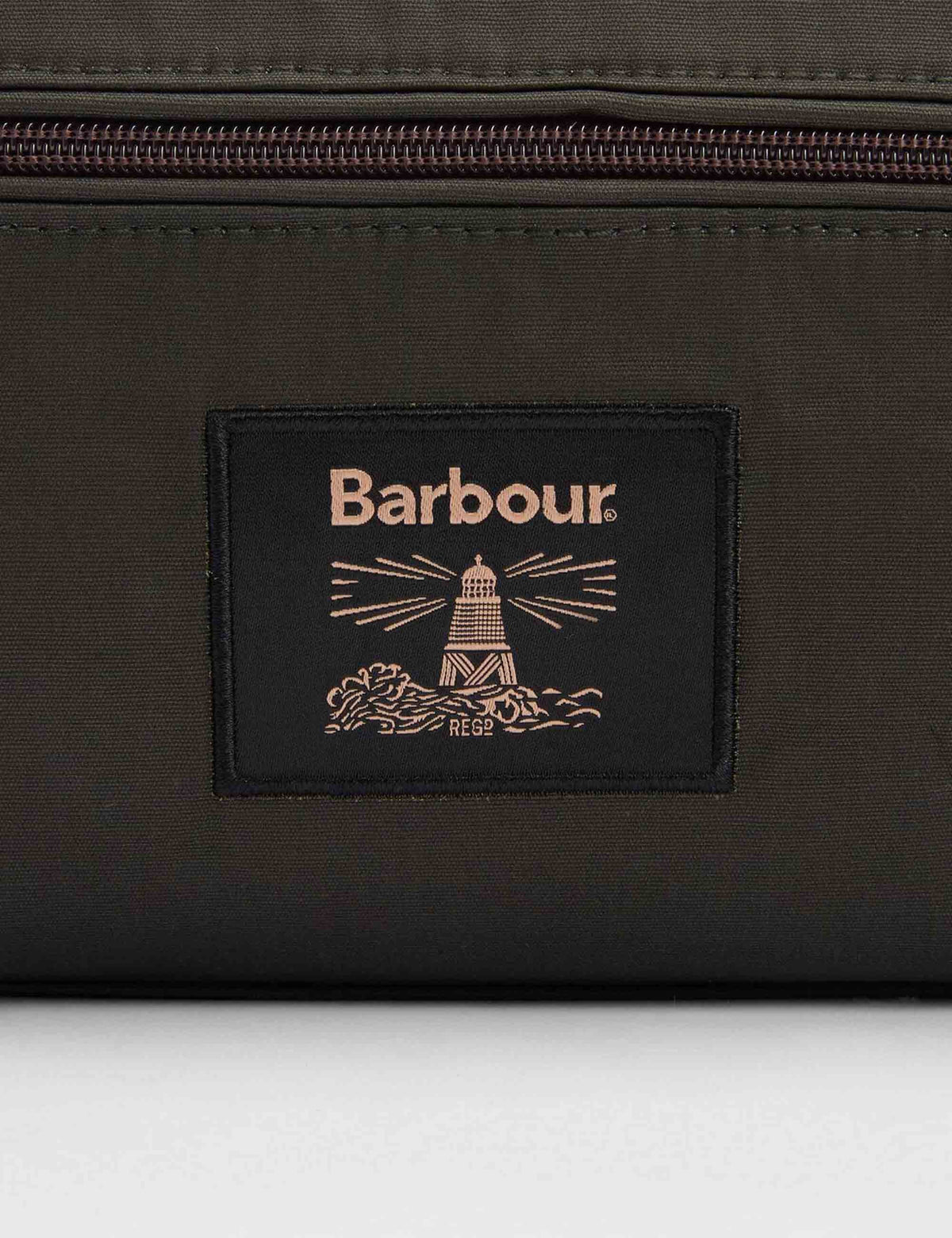 Barbour Wax Washbag - Olive/Beacon