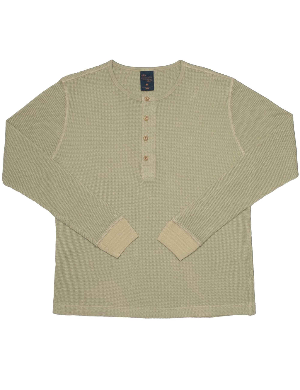 Henley Waffle Long Sleeve Top - Desert