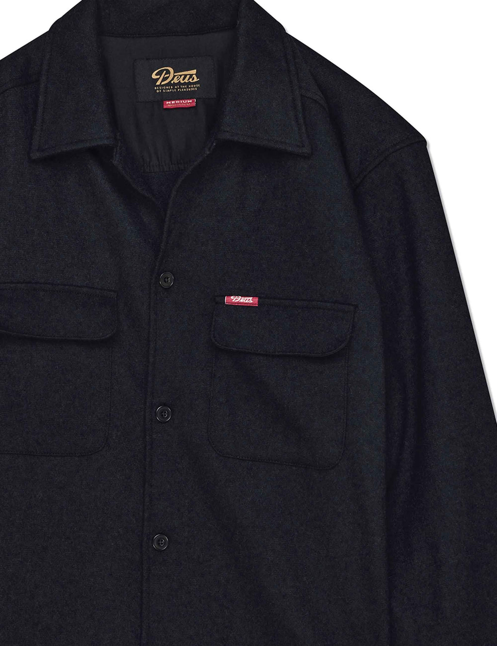 Clayton Wool Shirt - Black