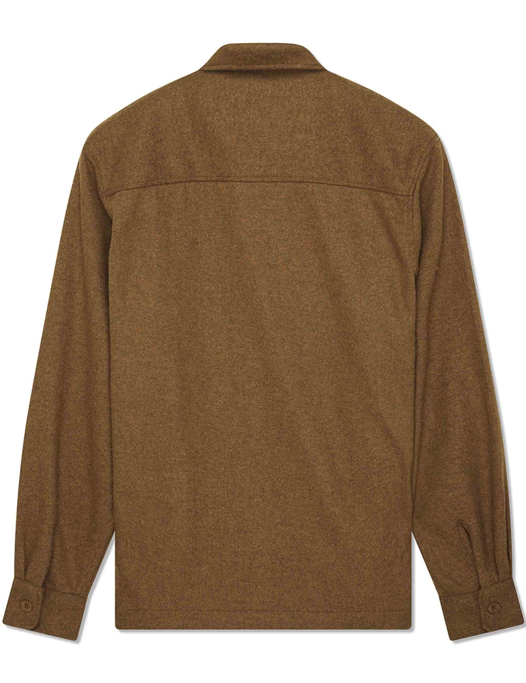 Clayton Wool Shirt - Bronze Brown