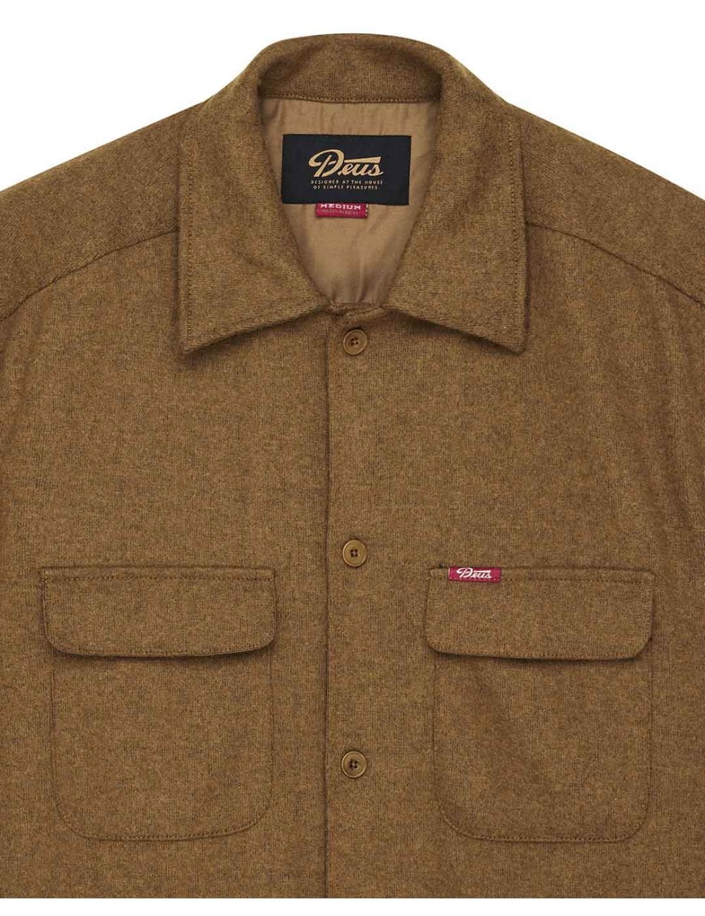 Clayton Wool Shirt - Bronze Brown