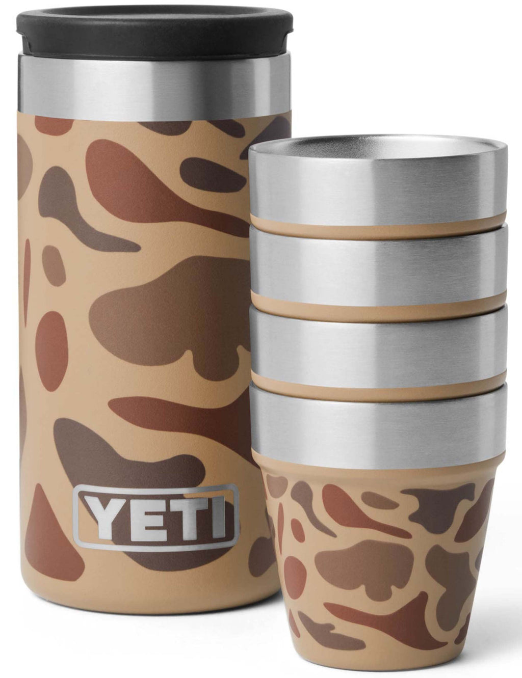Rambler Shot Glasses w/Carrying Case - Wetlands Camo