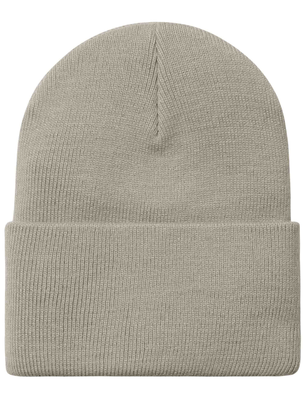 Watch beanie hat, light gray knit cuff and folded brim