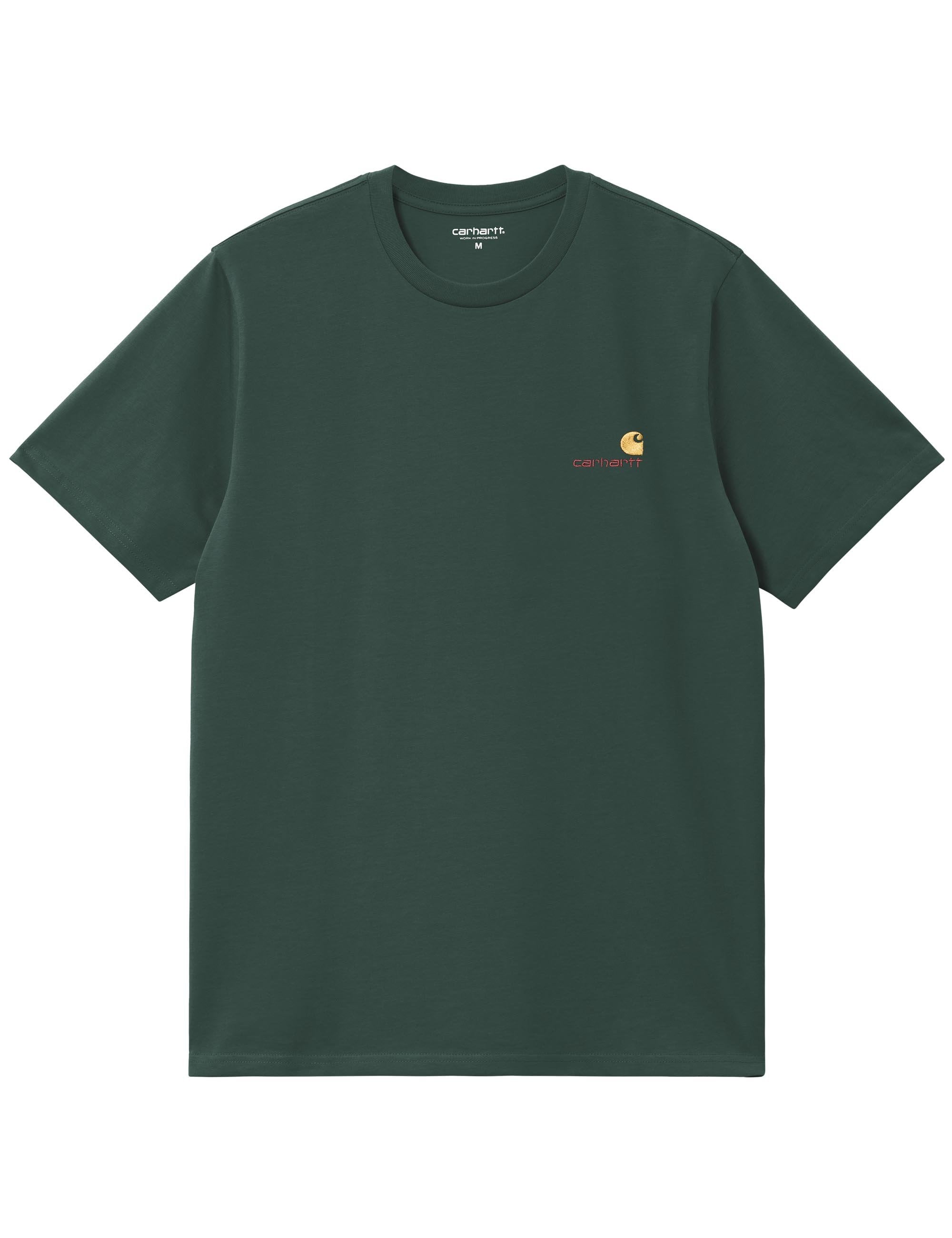 Carhartt WIP American Script T-Shirt - Kale Green
