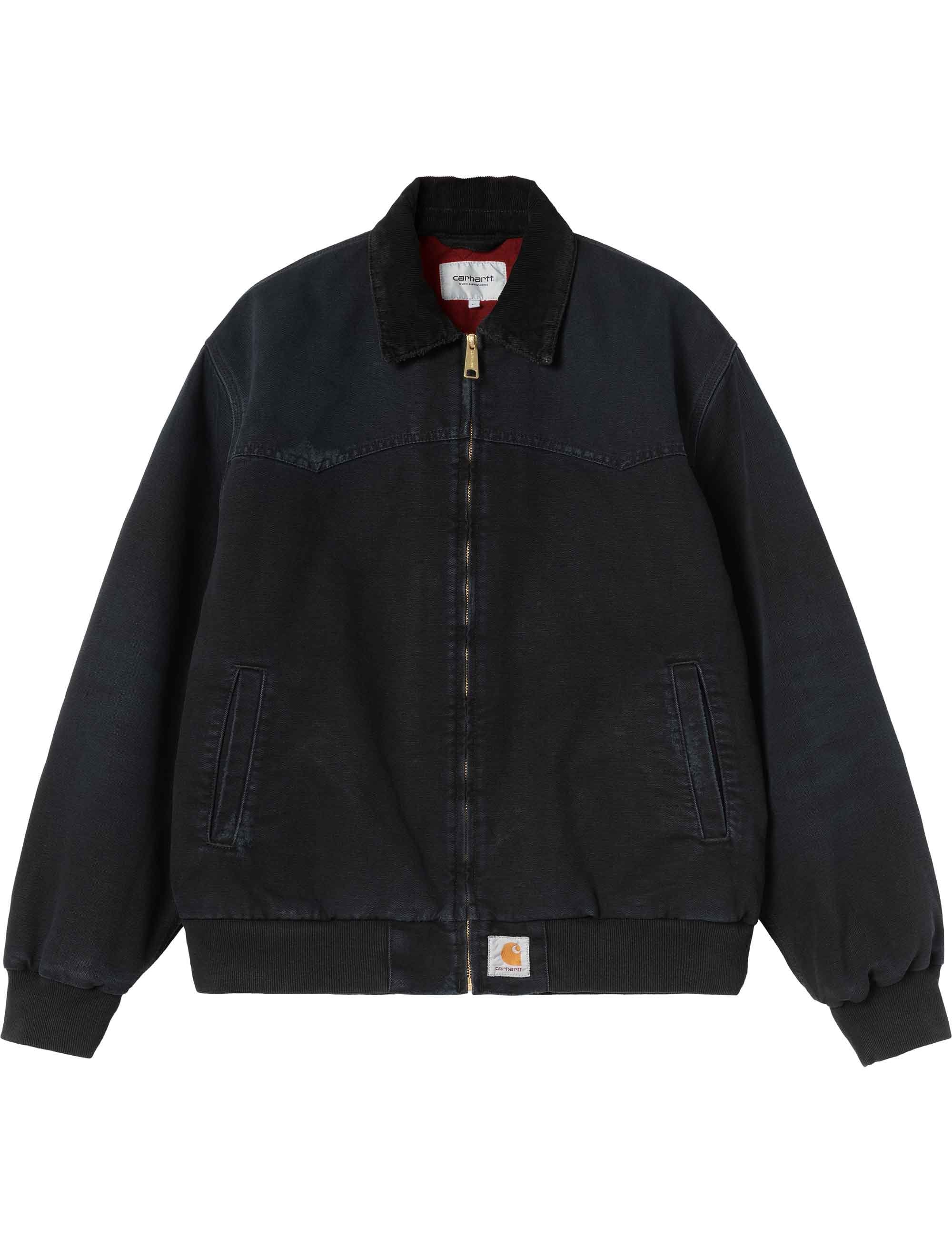 Carhartt WIP OG Santa Fe Jacket - Black/Black (Grind Wash)