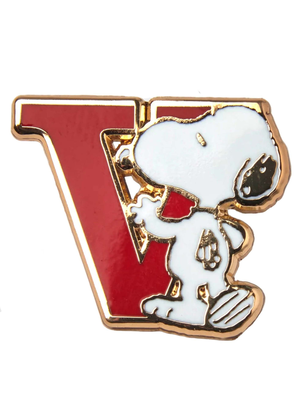 Snoopy Alphabet Enamel Pin Badge - Letter V