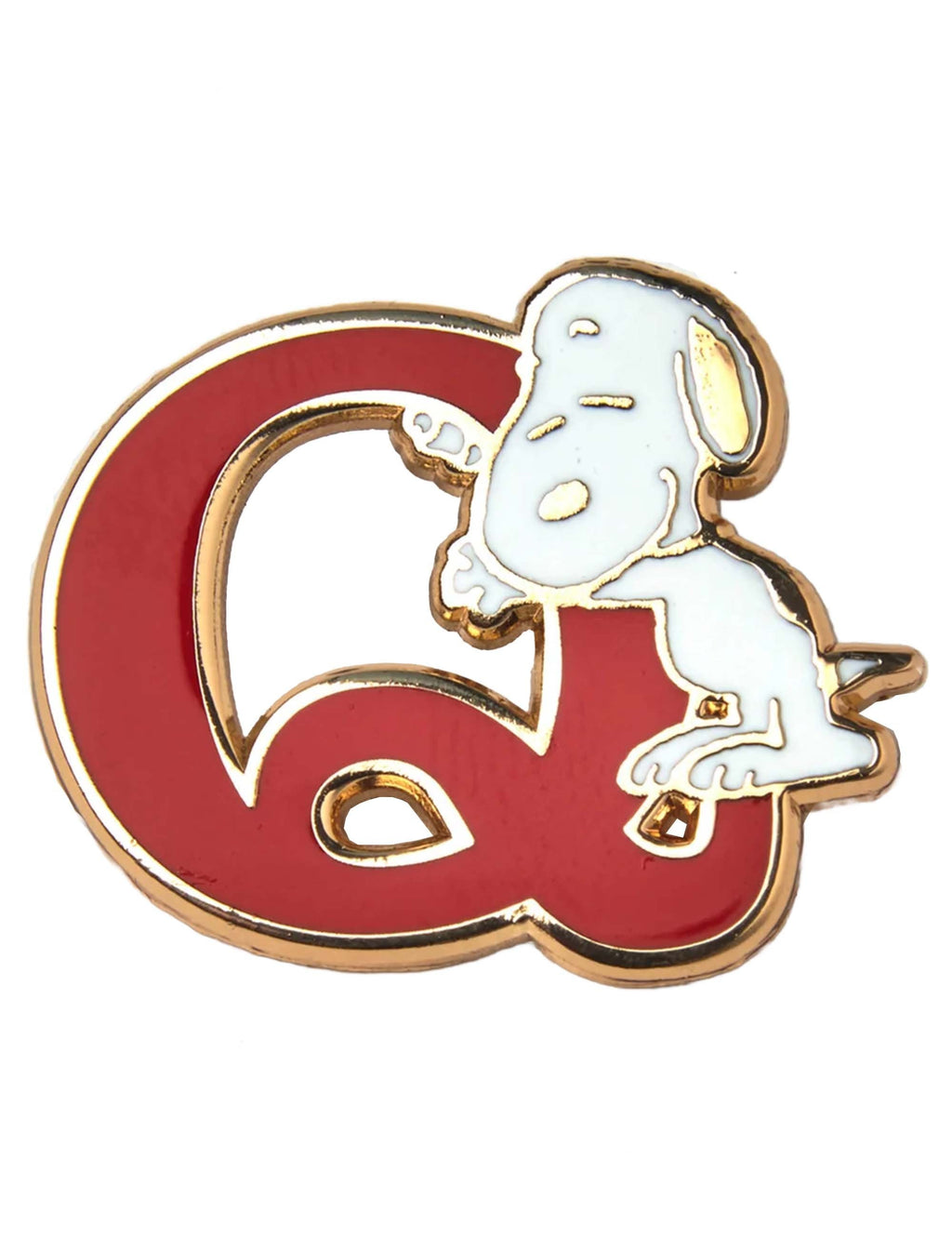 Snoopy Alphabet Enamel Pin Badge - Letter Q