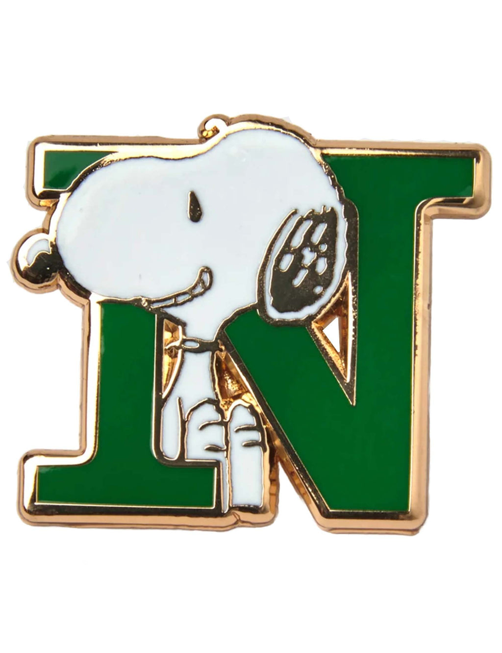Snoopy Alphabet Enamel Pin Badge - Letter N