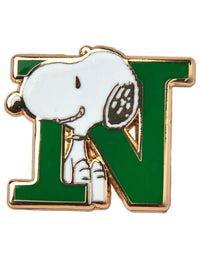 Snoopy Alphabet Enamel Pin Badge - Letter N