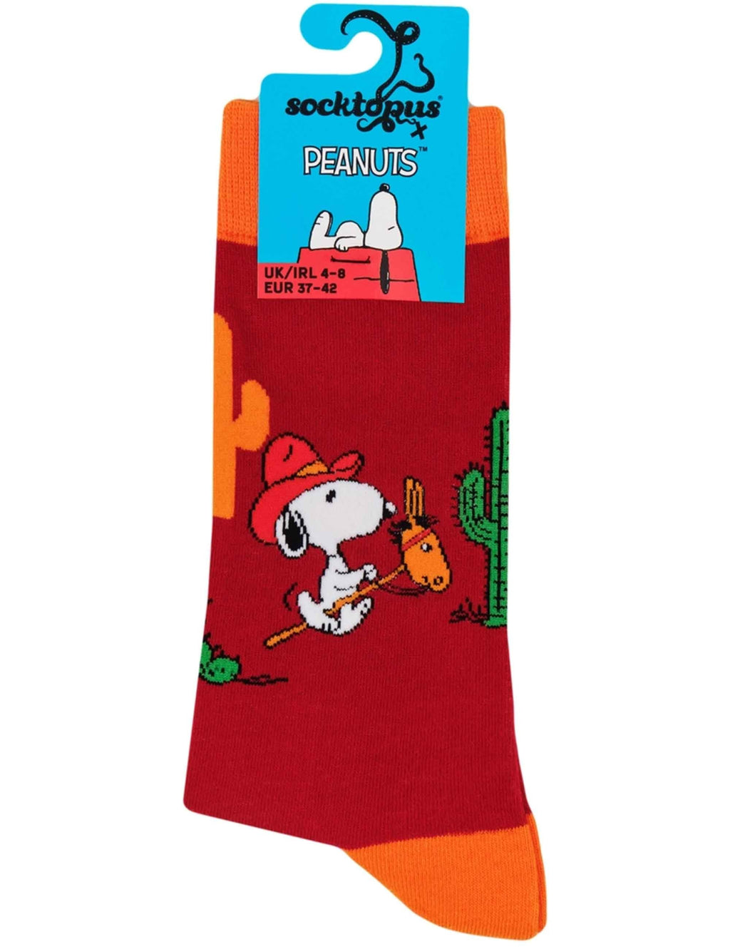 Snoopy Socks - Howdy Cowboy Red