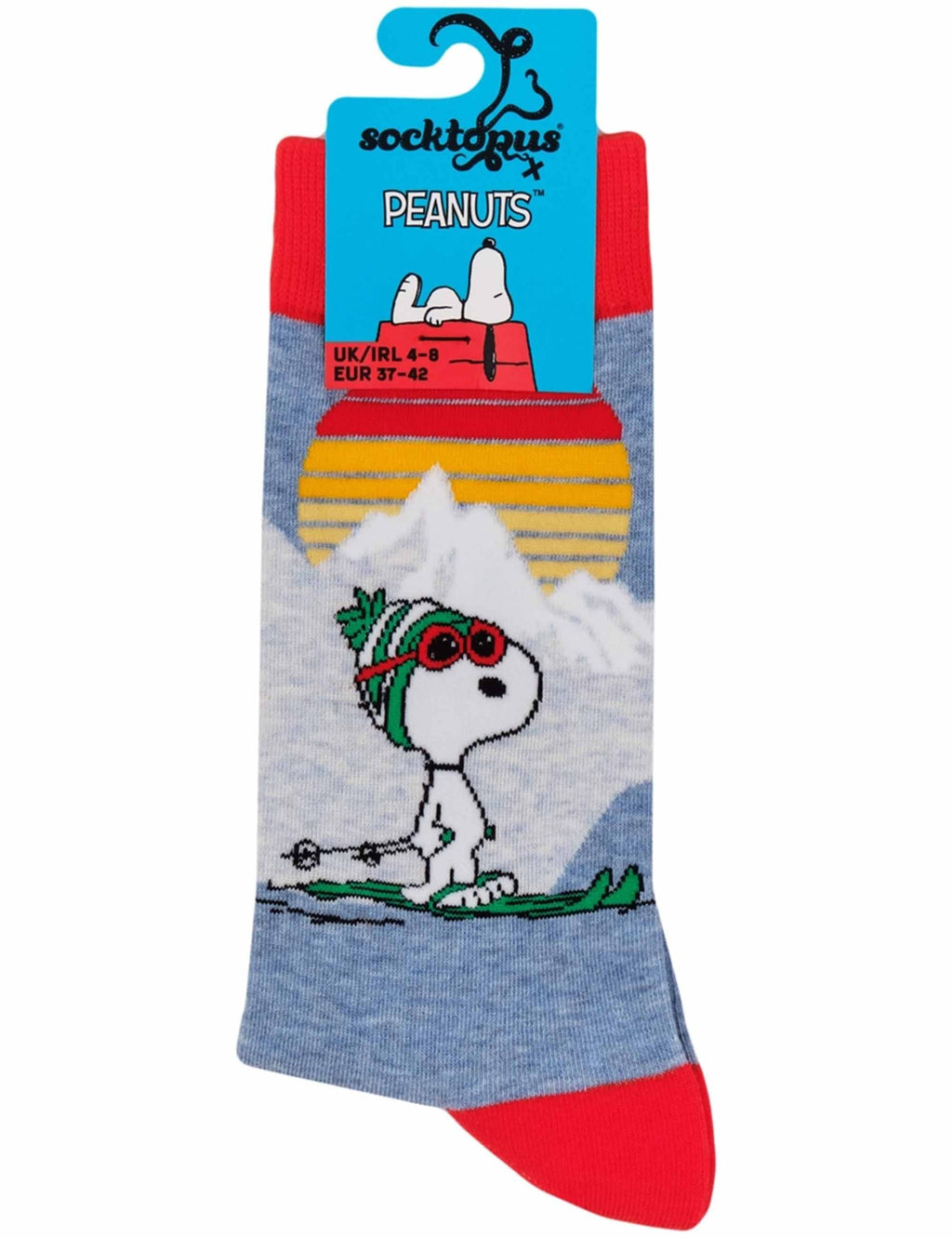 Snoopy Socks In The Mountain Blue
