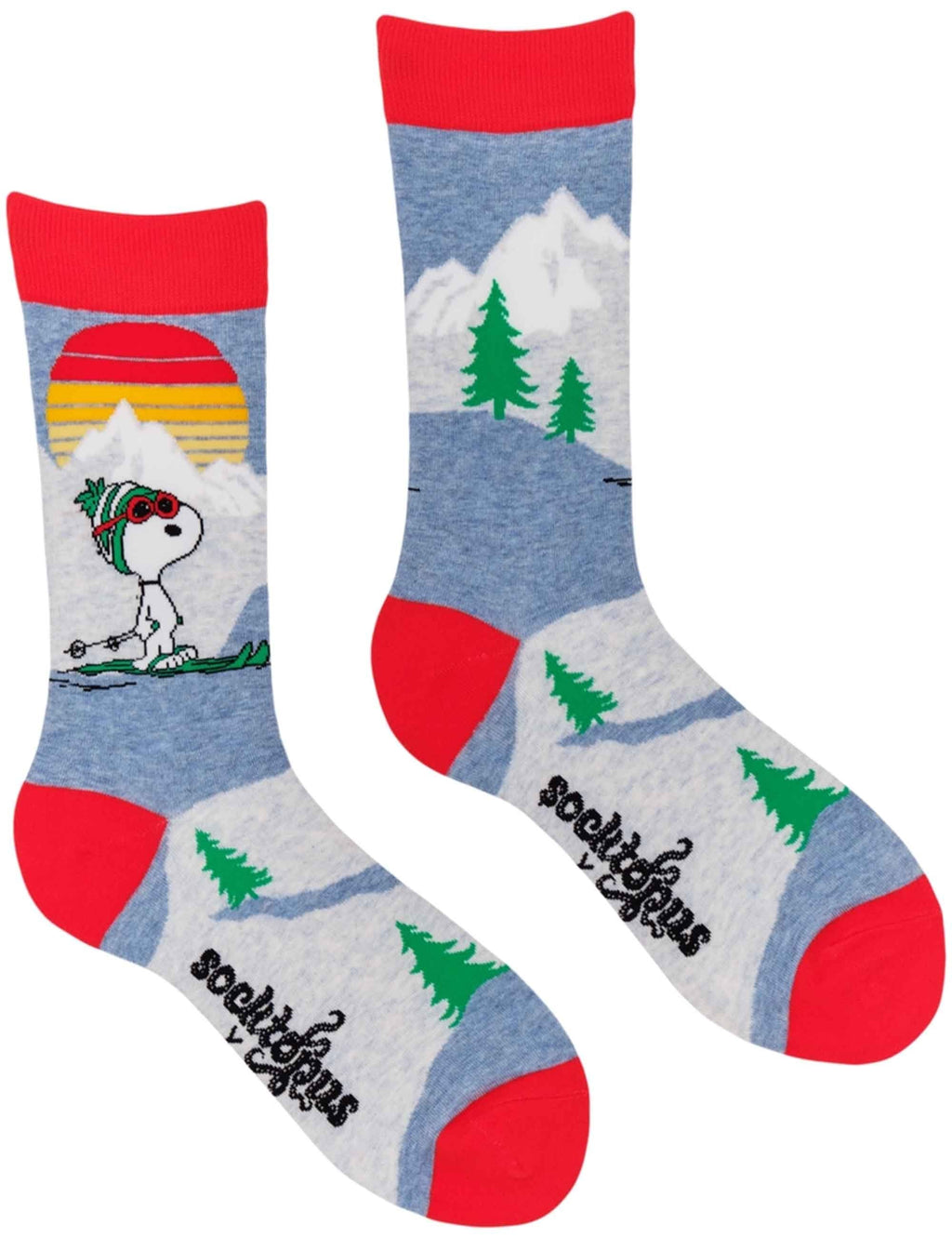 Snoopy Socks In The Mountain Blue