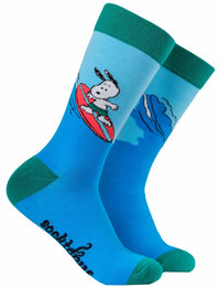 Snoopy Socks - Surfs Up Blue