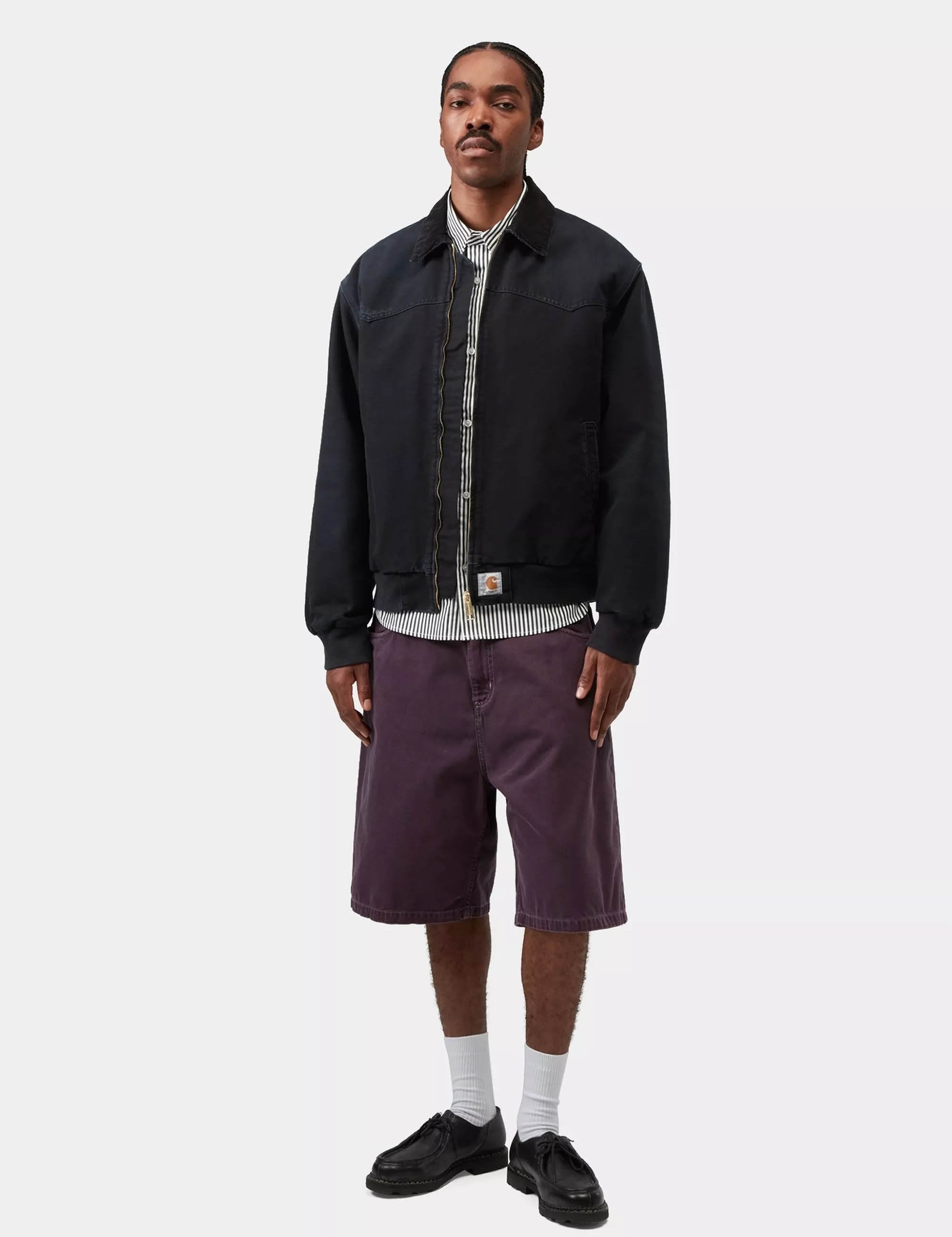 Carhartt WIP OG Santa Fe Jacket - Black/Black (Grind Wash)