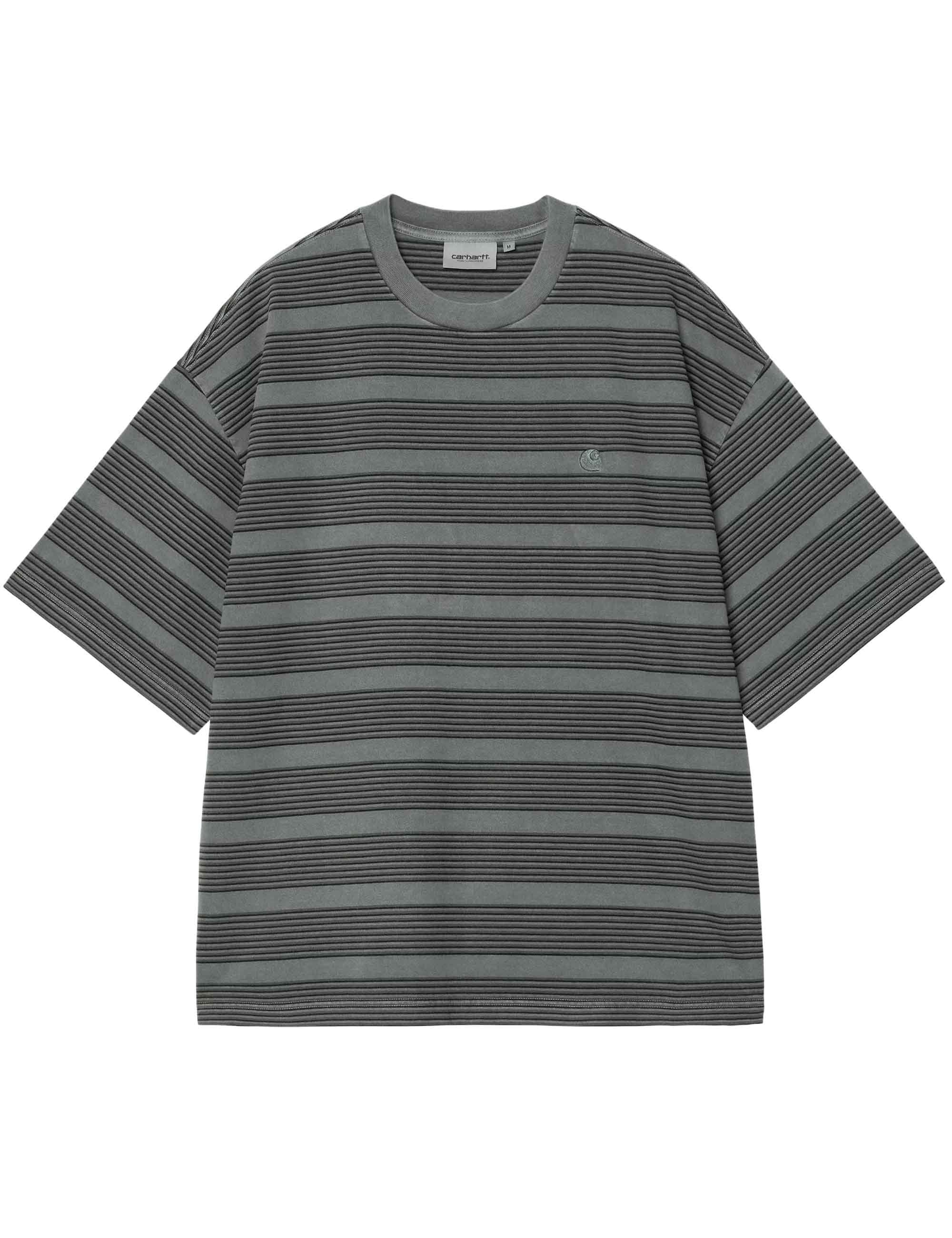 Carhartt WIP Hanson Stripe T-Shirt - Kale Green