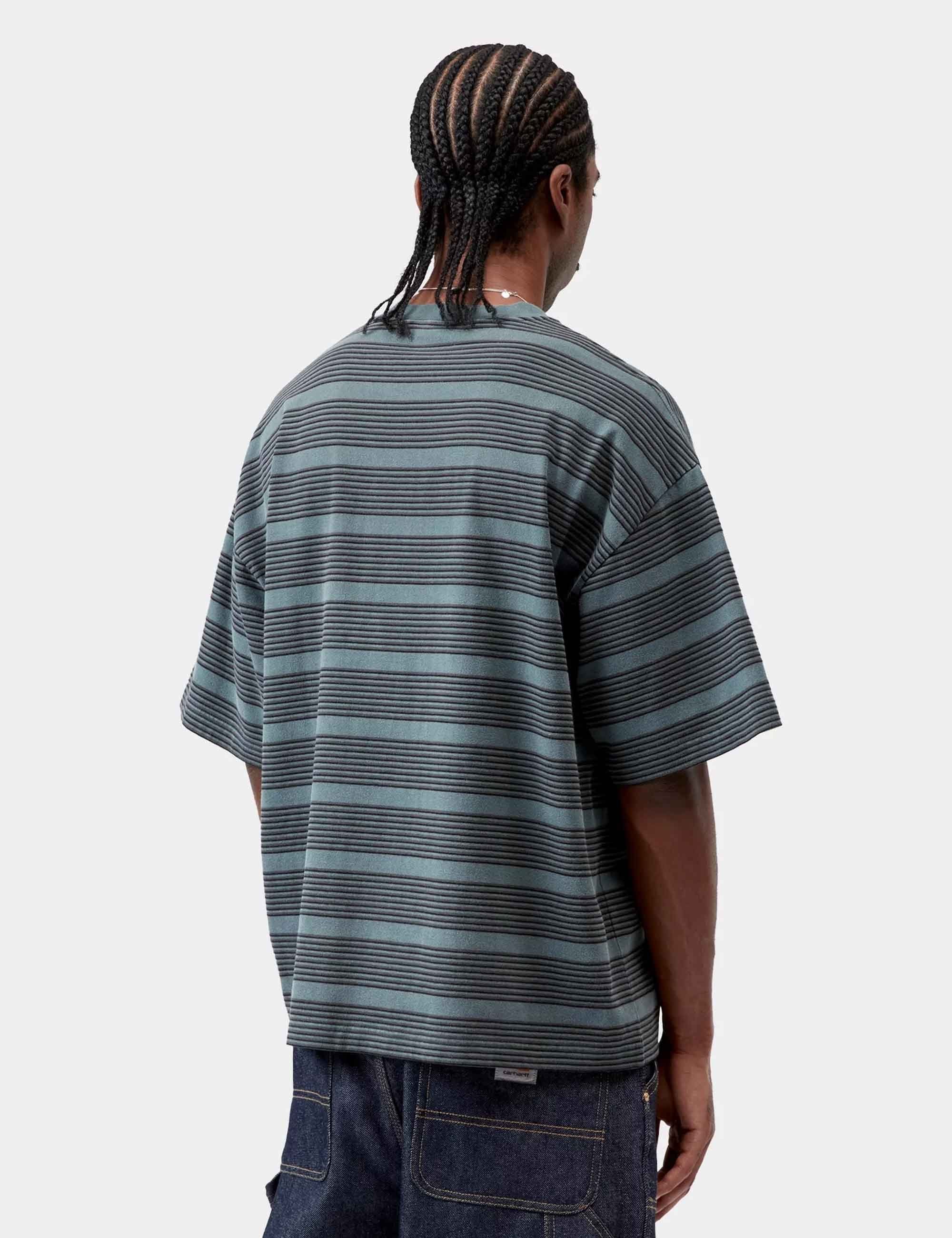 Carhartt WIP Hanson Stripe T-Shirt - Kale Green