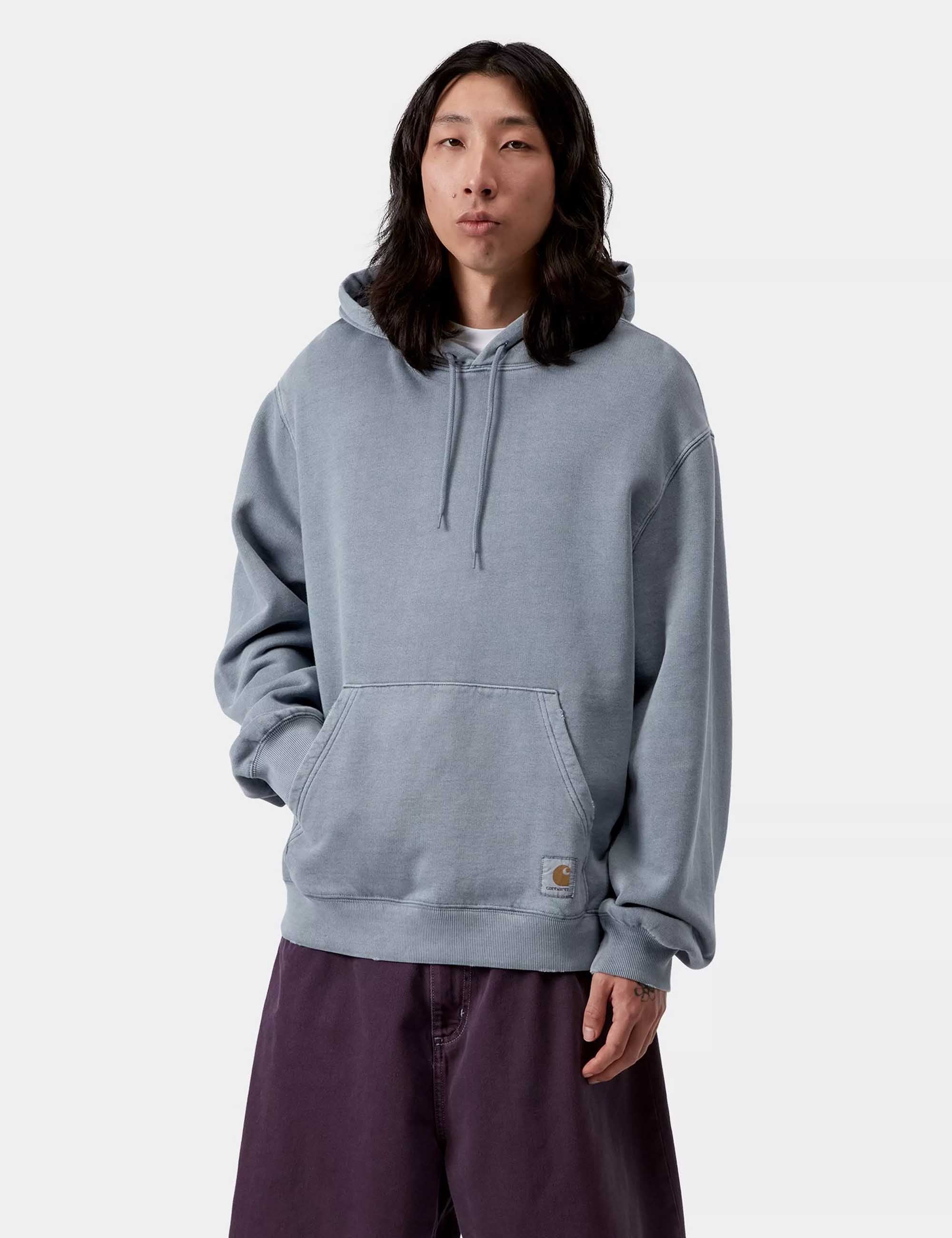 Carhartt WIP Torion Hooded Sweat - Office Blue (Grind Wash)