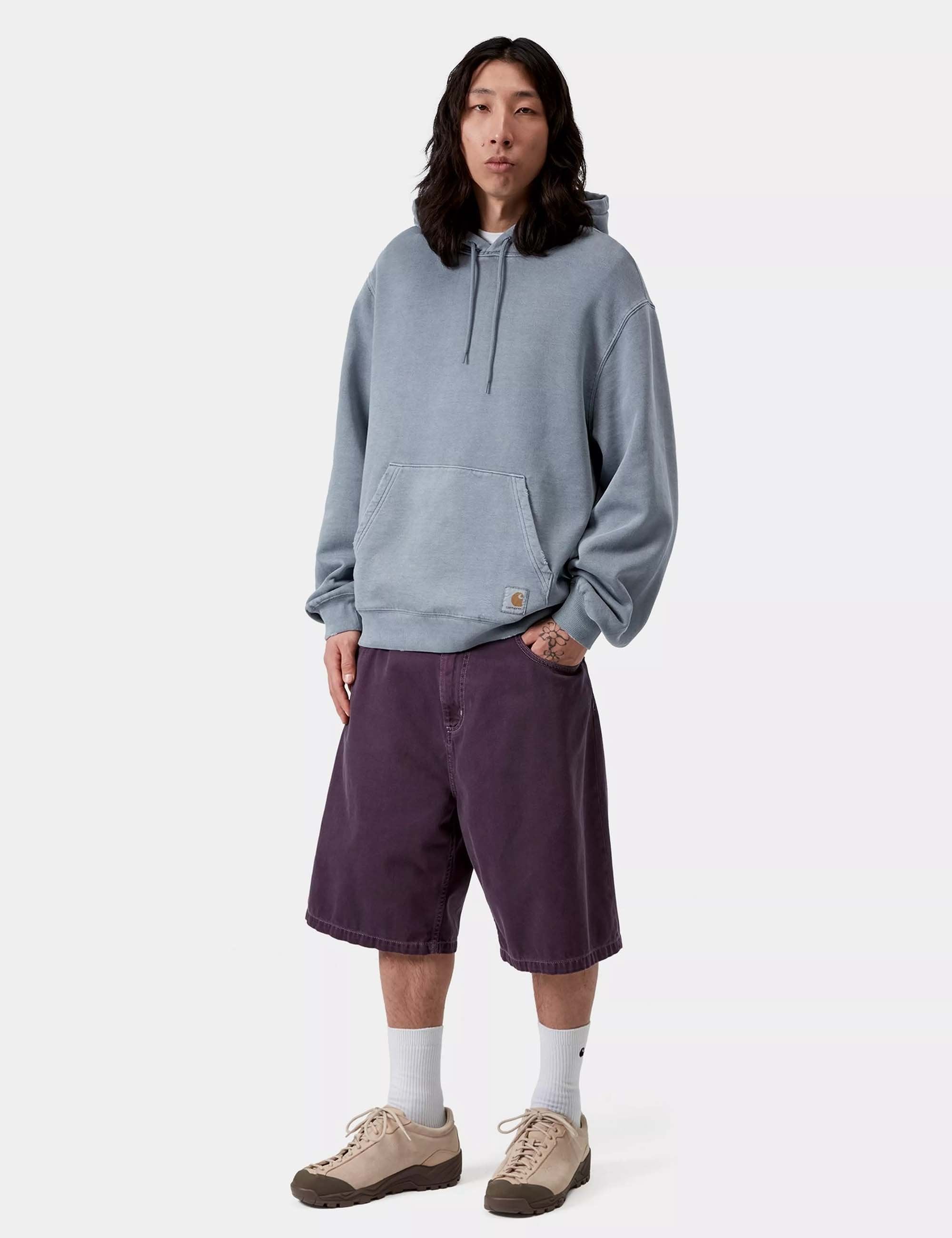 Carhartt WIP Torion Hooded Sweat - Office Blue (Grind Wash)