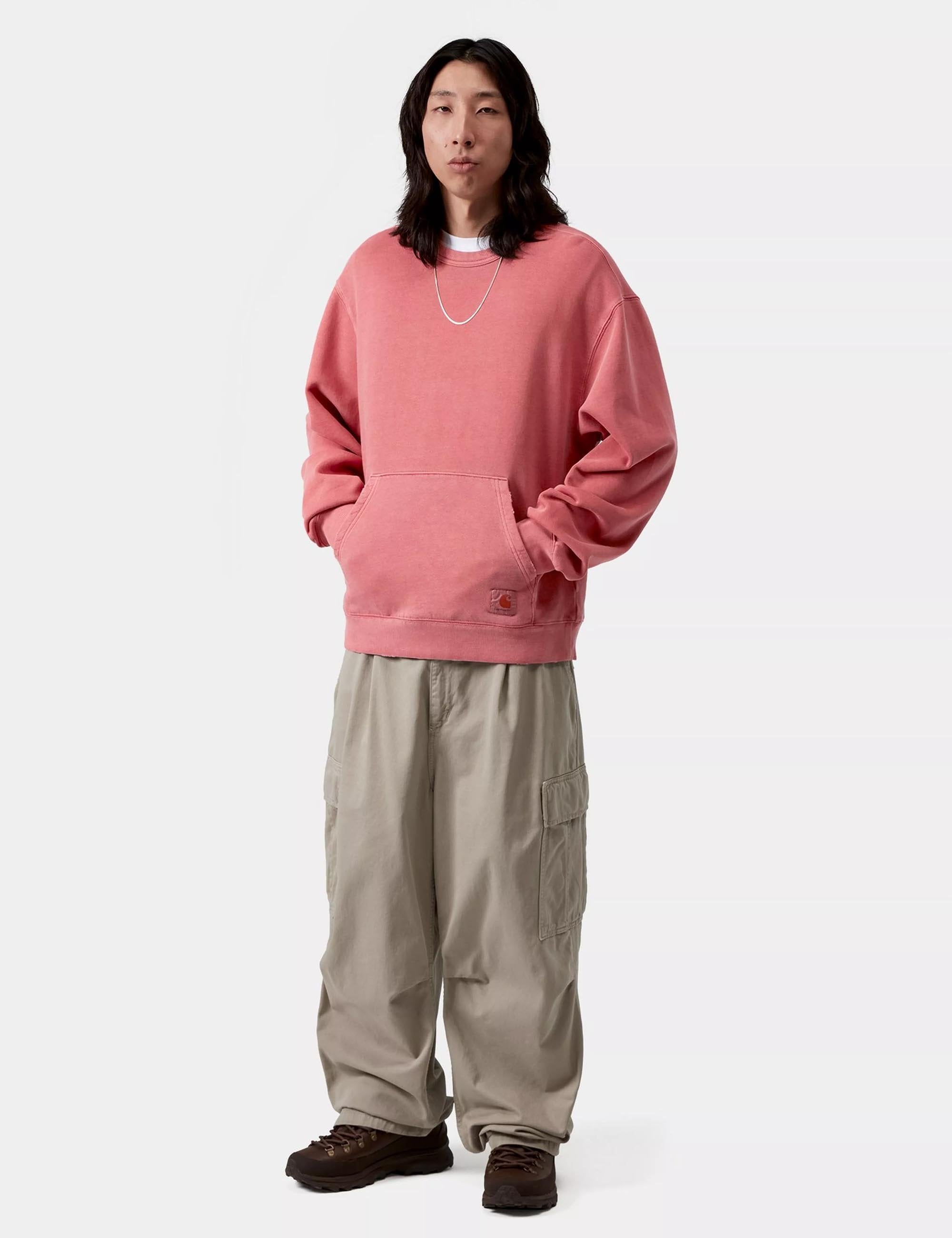 Carhartt WIP Torion Crew Sweat - Marsala (Grind Wash)