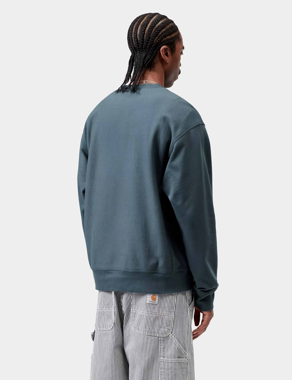 American Script Crew Sweat - Office Blue