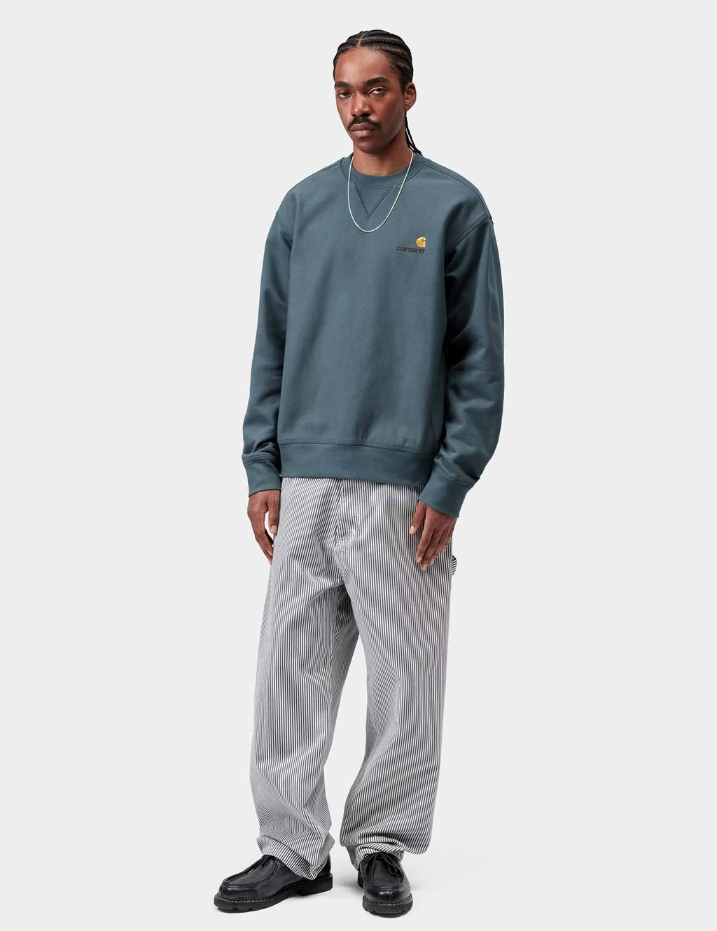 American Script Crew Sweat - Office Blue