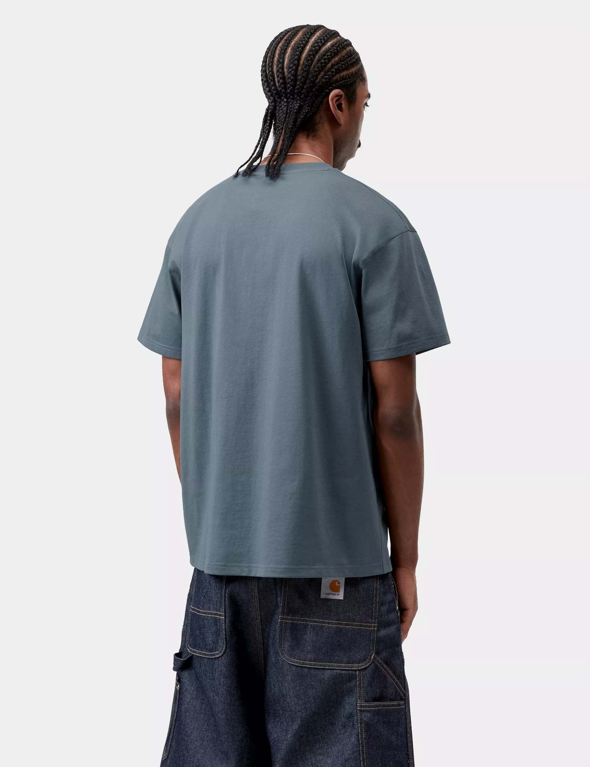 Carhartt WIP American Script T-Shirt - Office Blue