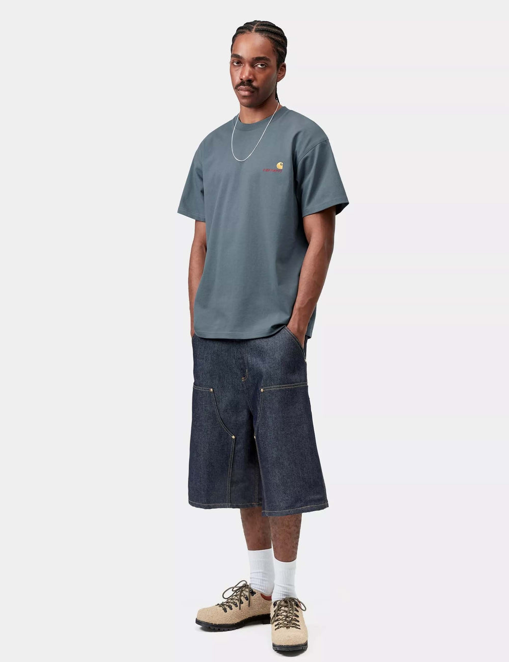 American Script T-Shirt - Office Blue