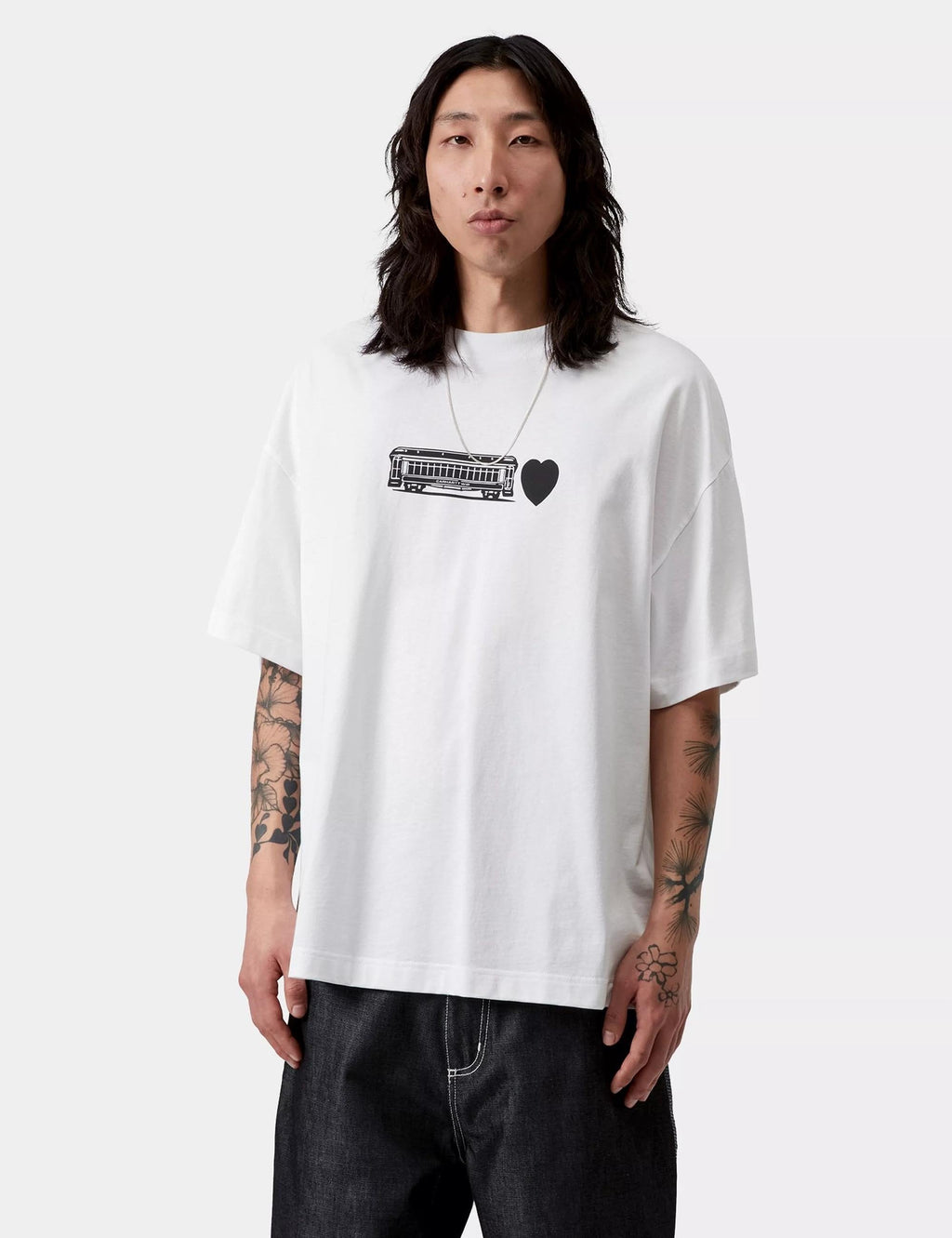 Deconstructed Label T-Shirt - White