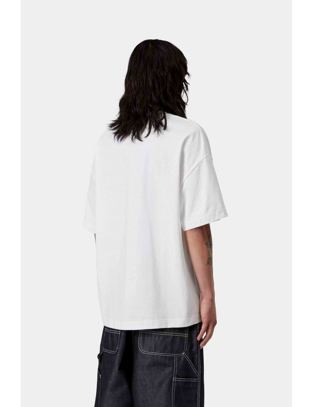 Deconstructed Label T-Shirt - White