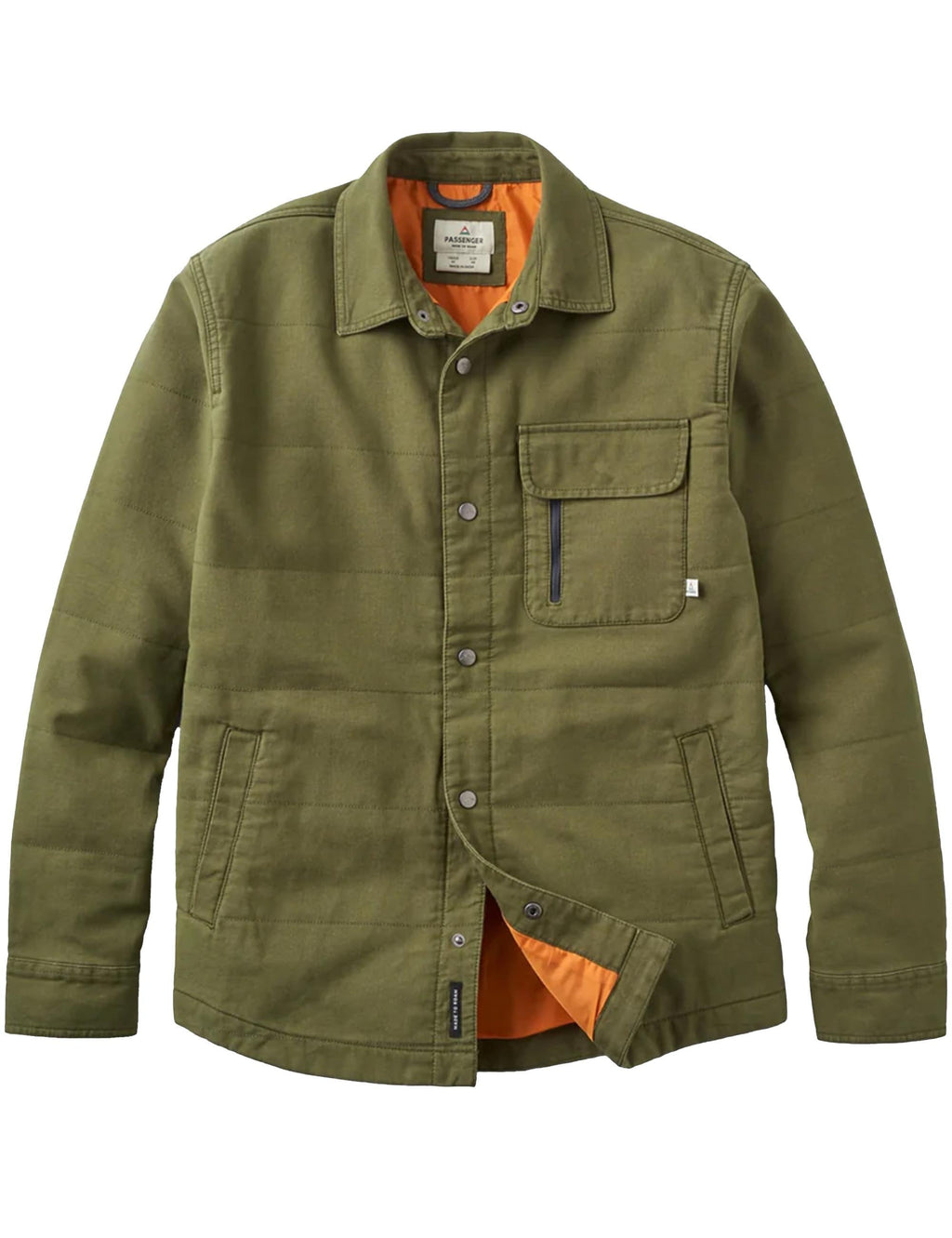 Taranaki Canvas Quilted Overshirt - Khaki