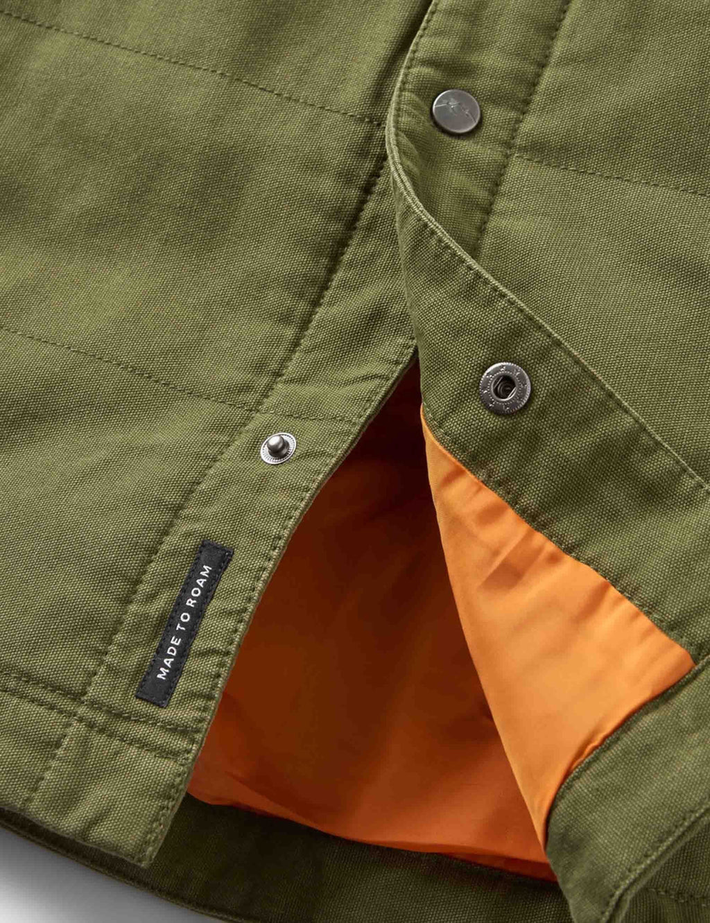 Taranaki Canvas Quilted Overshirt - Khaki