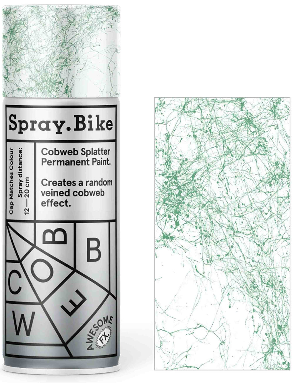 Spray Paint Cobweb Splatter Effect 400ml - Celadon