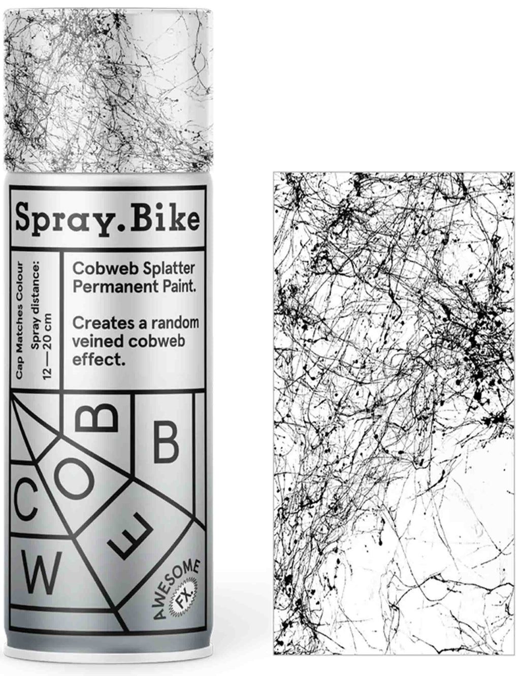 Spray Paint Cobweb Splatter Effect 400ml - Black