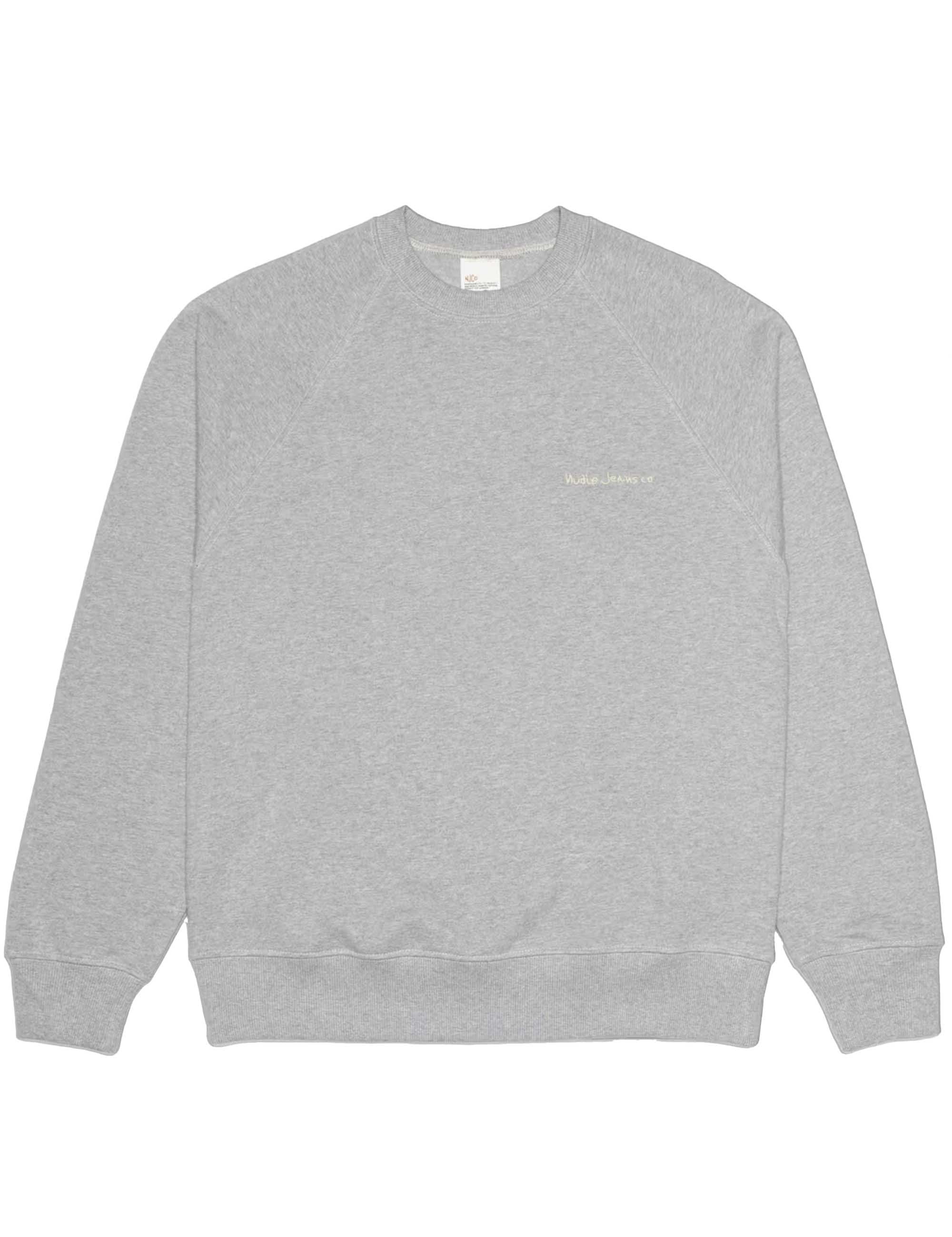 Nudie Jeans Palle Crew Sweat - Grey Melange