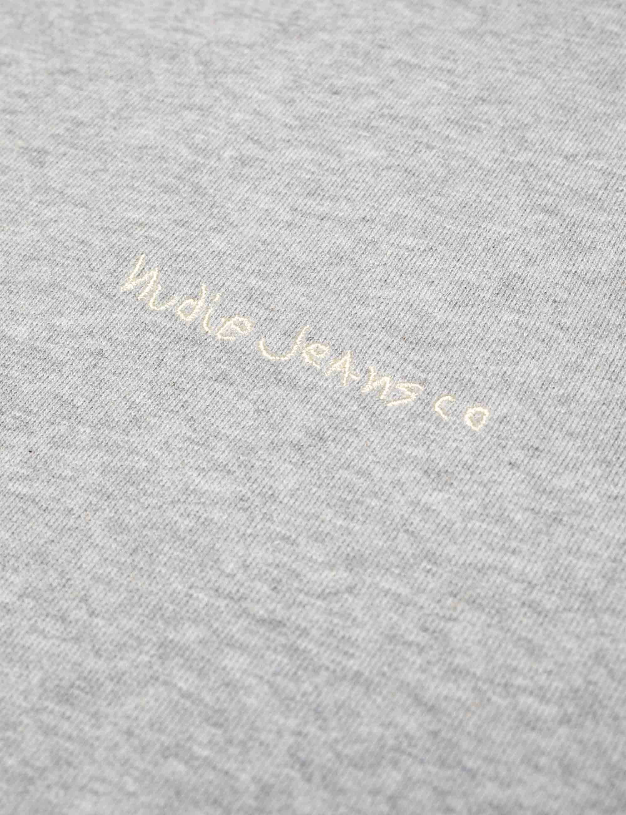 Nudie Jeans Palle Crew Sweat - Grey Melange