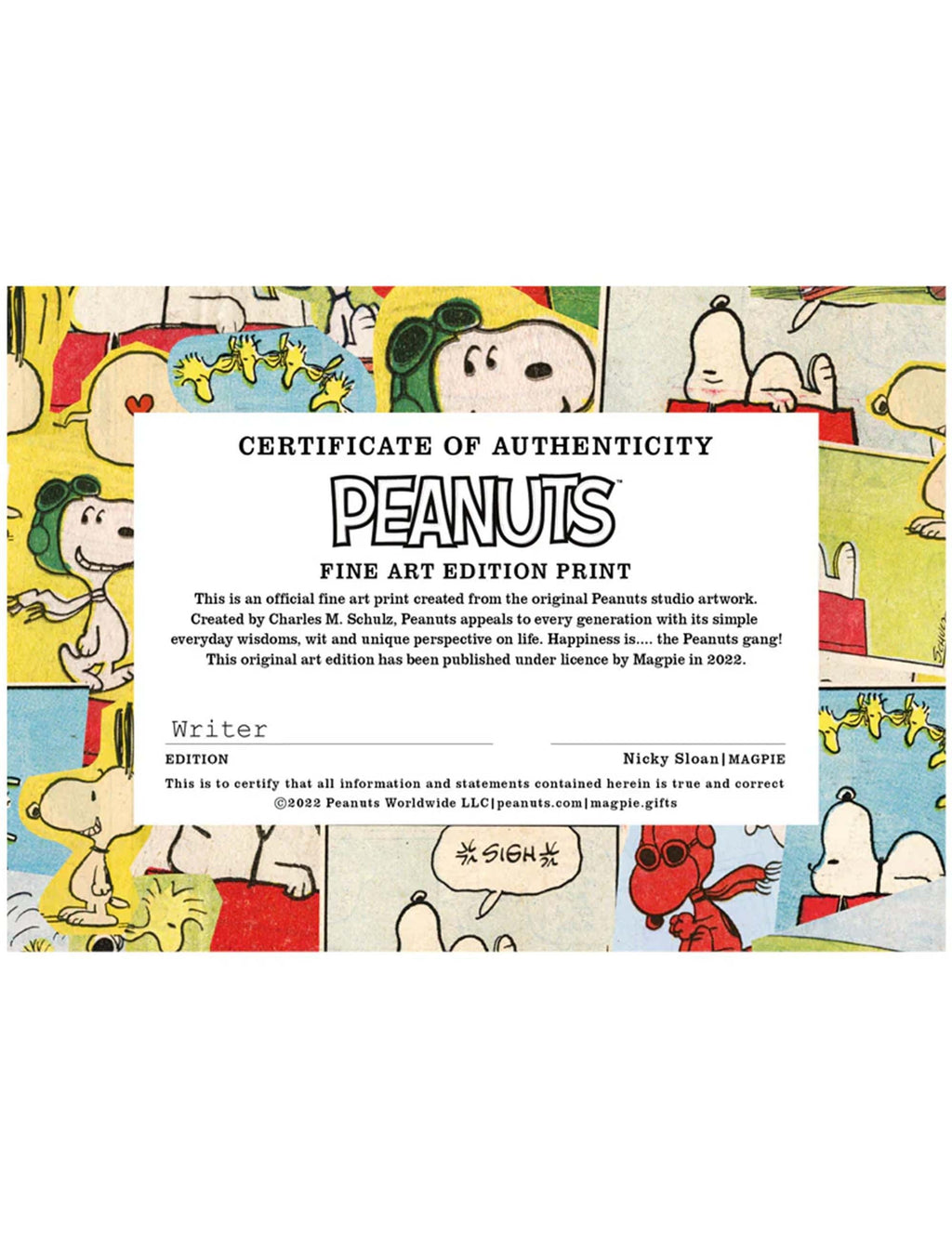 Snoopy Framed Art Print - Writer