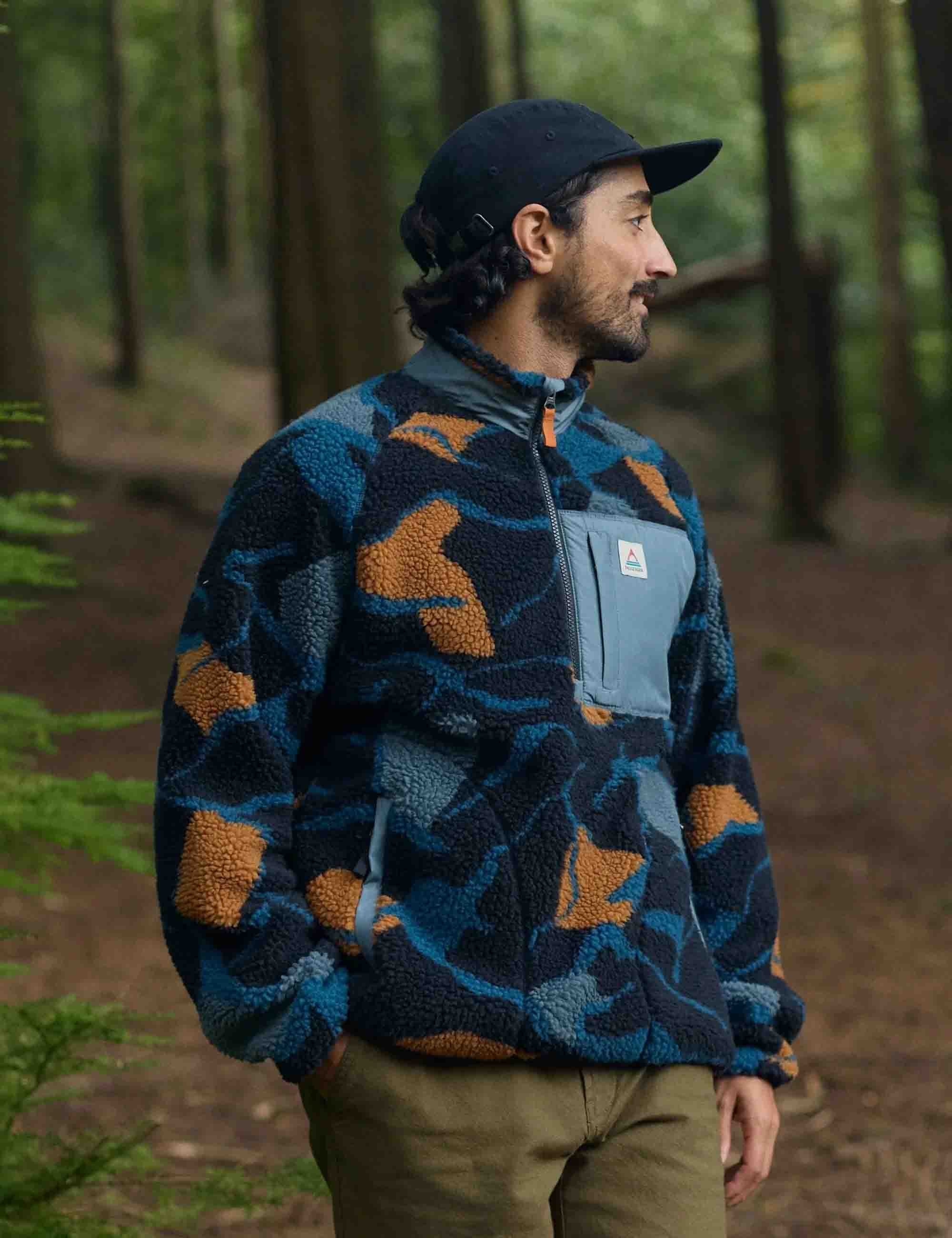 Passenger Offroad Sherpa 1/2 Zip Fleece - Abstract Trails Black
